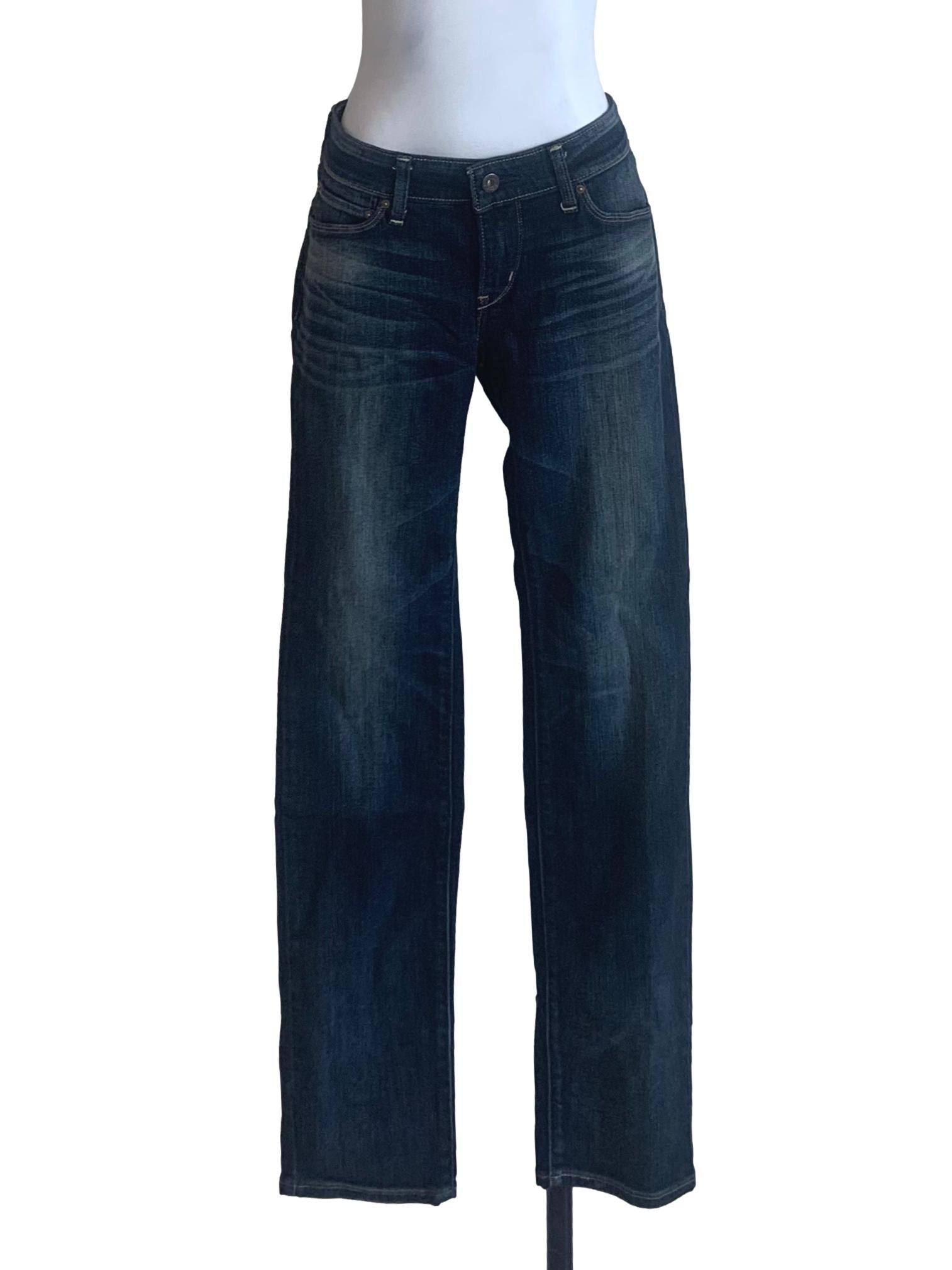 Denim Blue Straight Fit Jeans