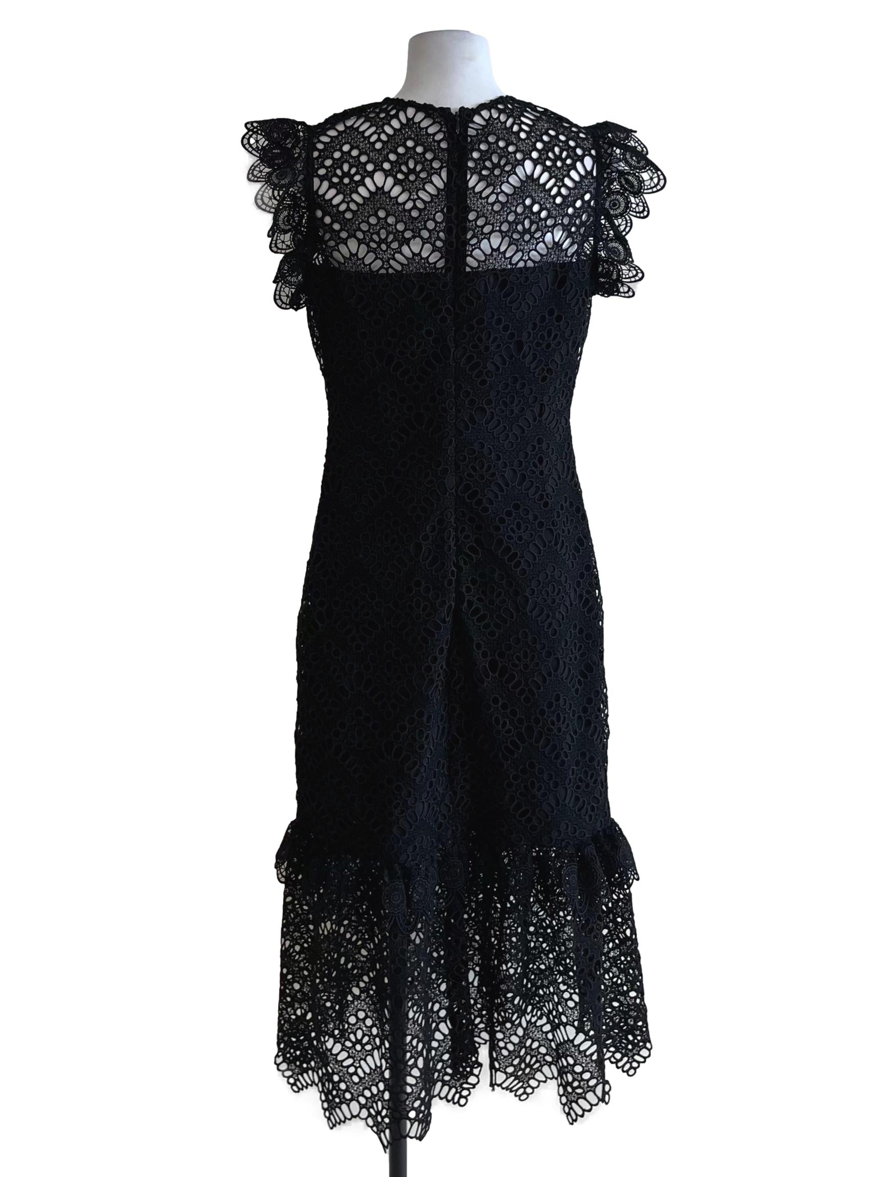 Black Lace Empire Dress