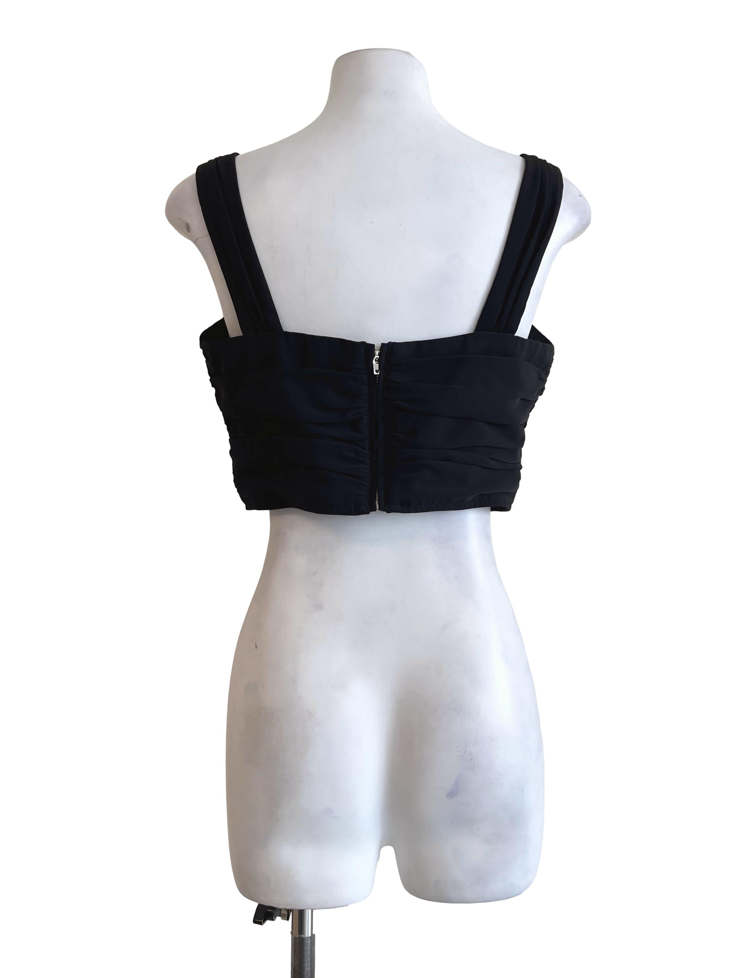 Ink Black Sweetheart Sleeveless Top