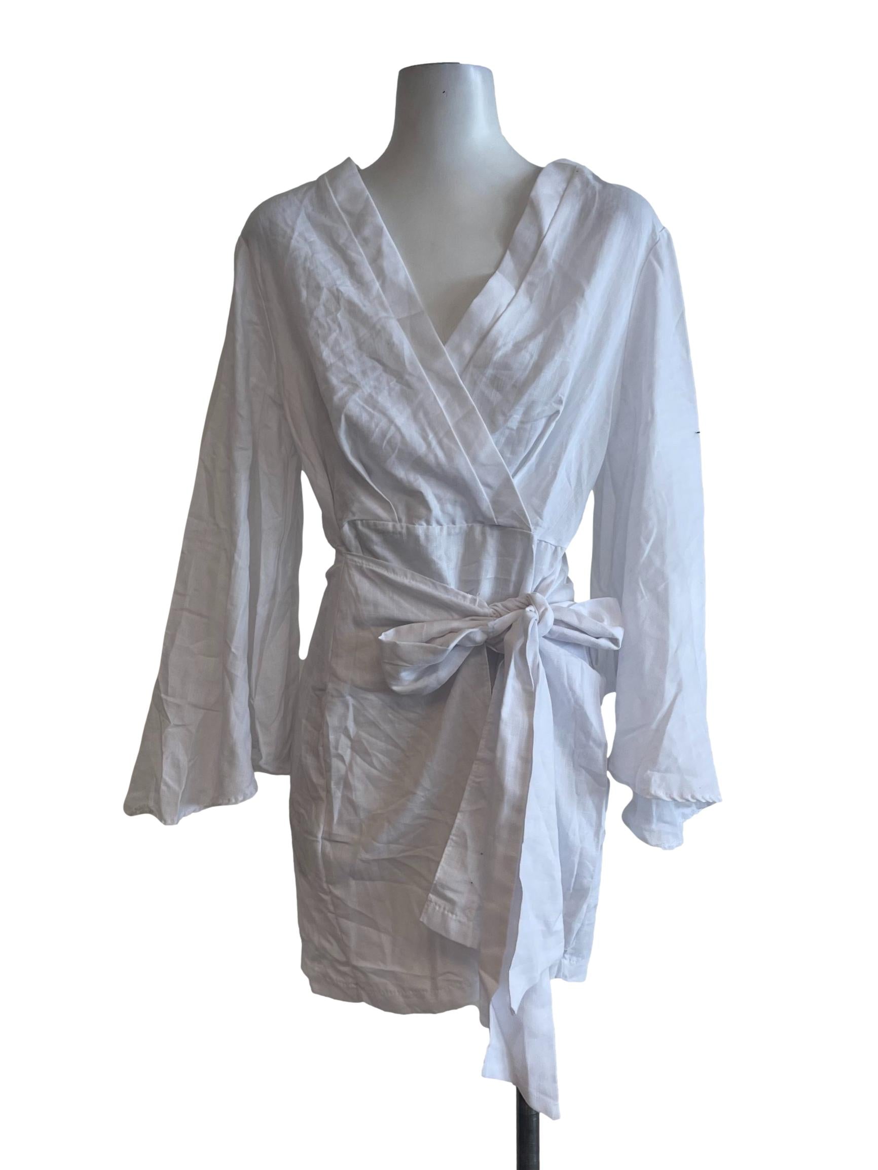 Off White Sheer Irregular Dress