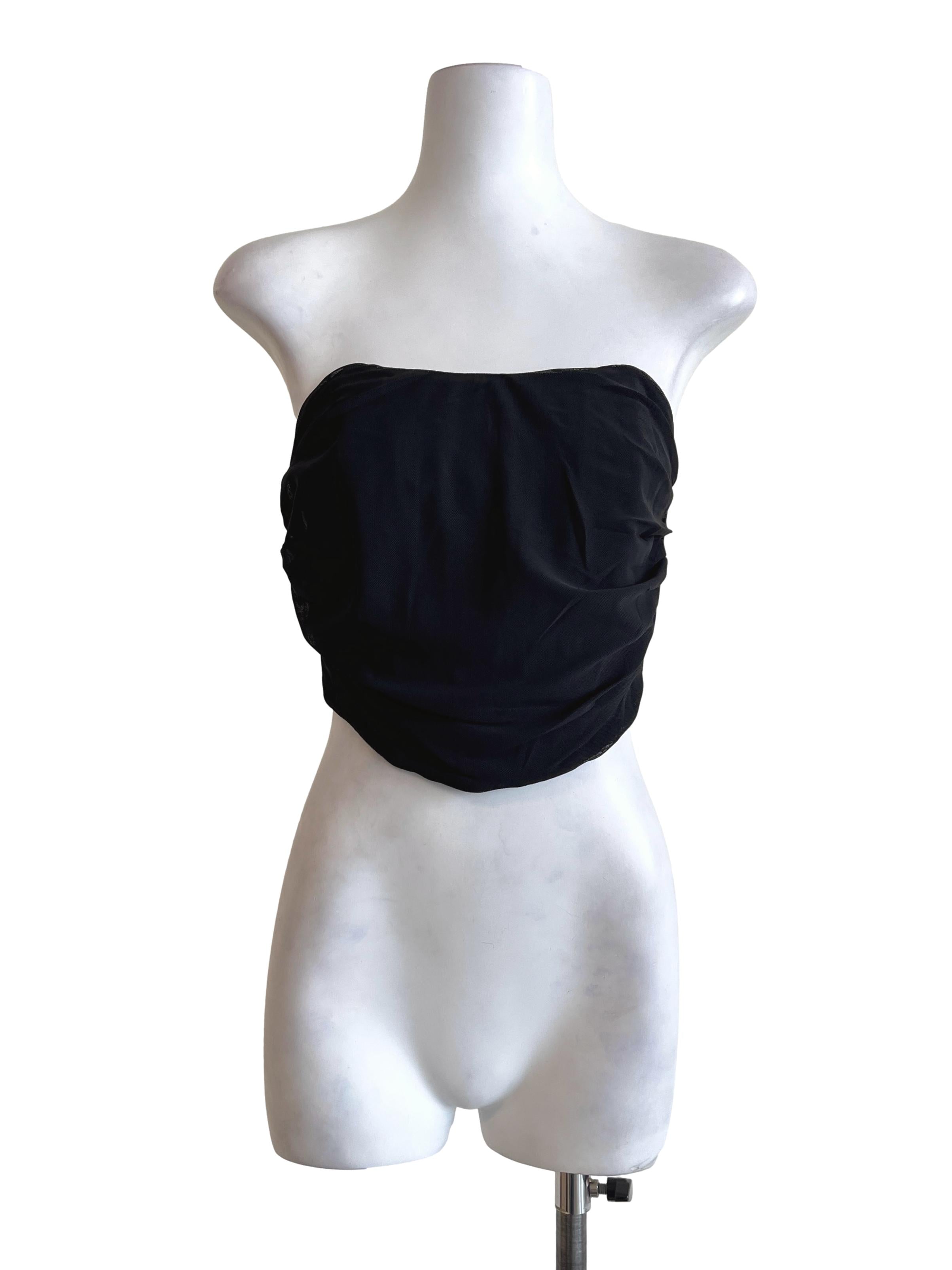 Jade Black Strapless Tank Top