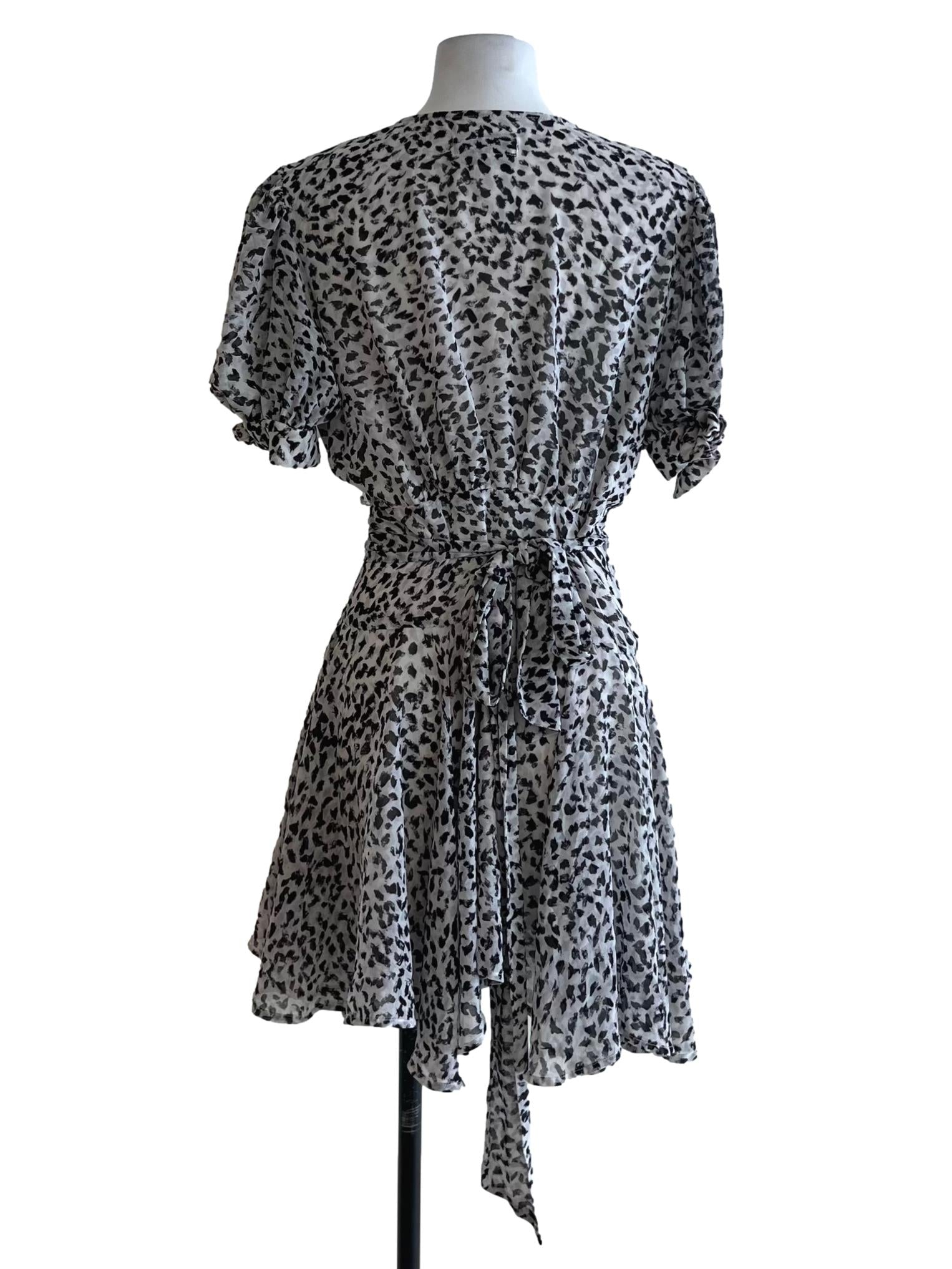 Cloud Grey V-Neck Wrap Dress