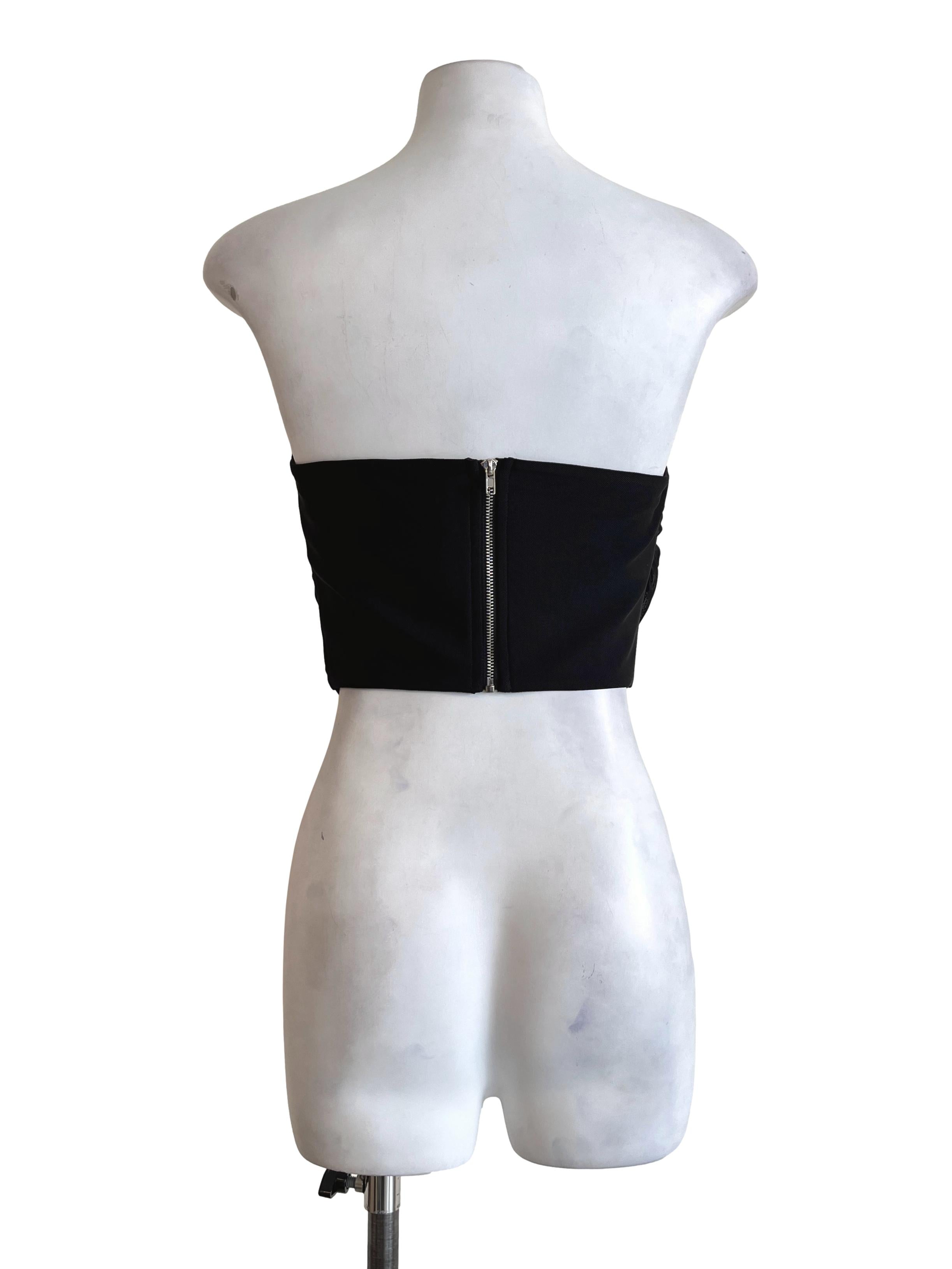 Jade Black Strapless Tank Top