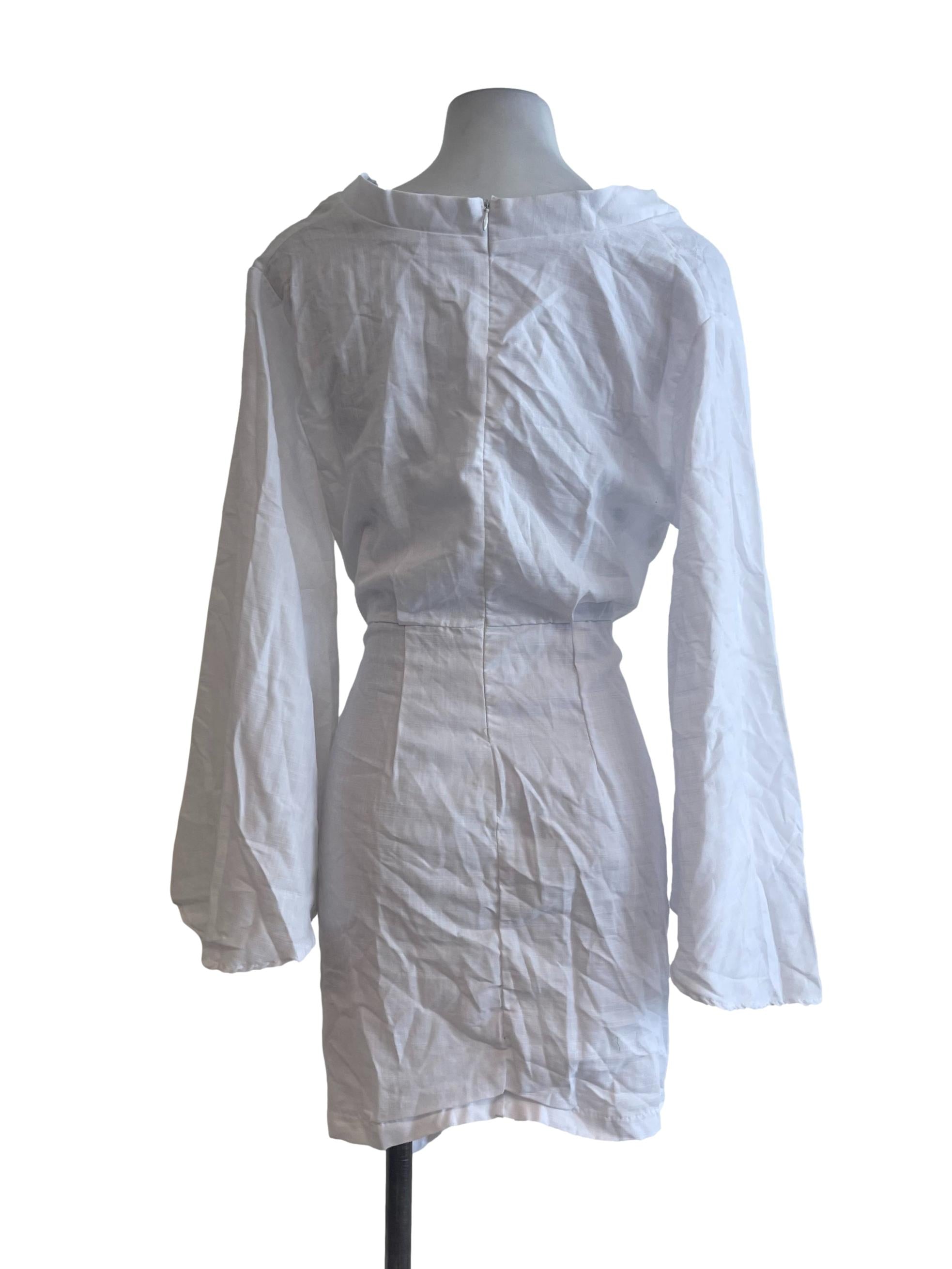 Off White Sheer Irregular Dress