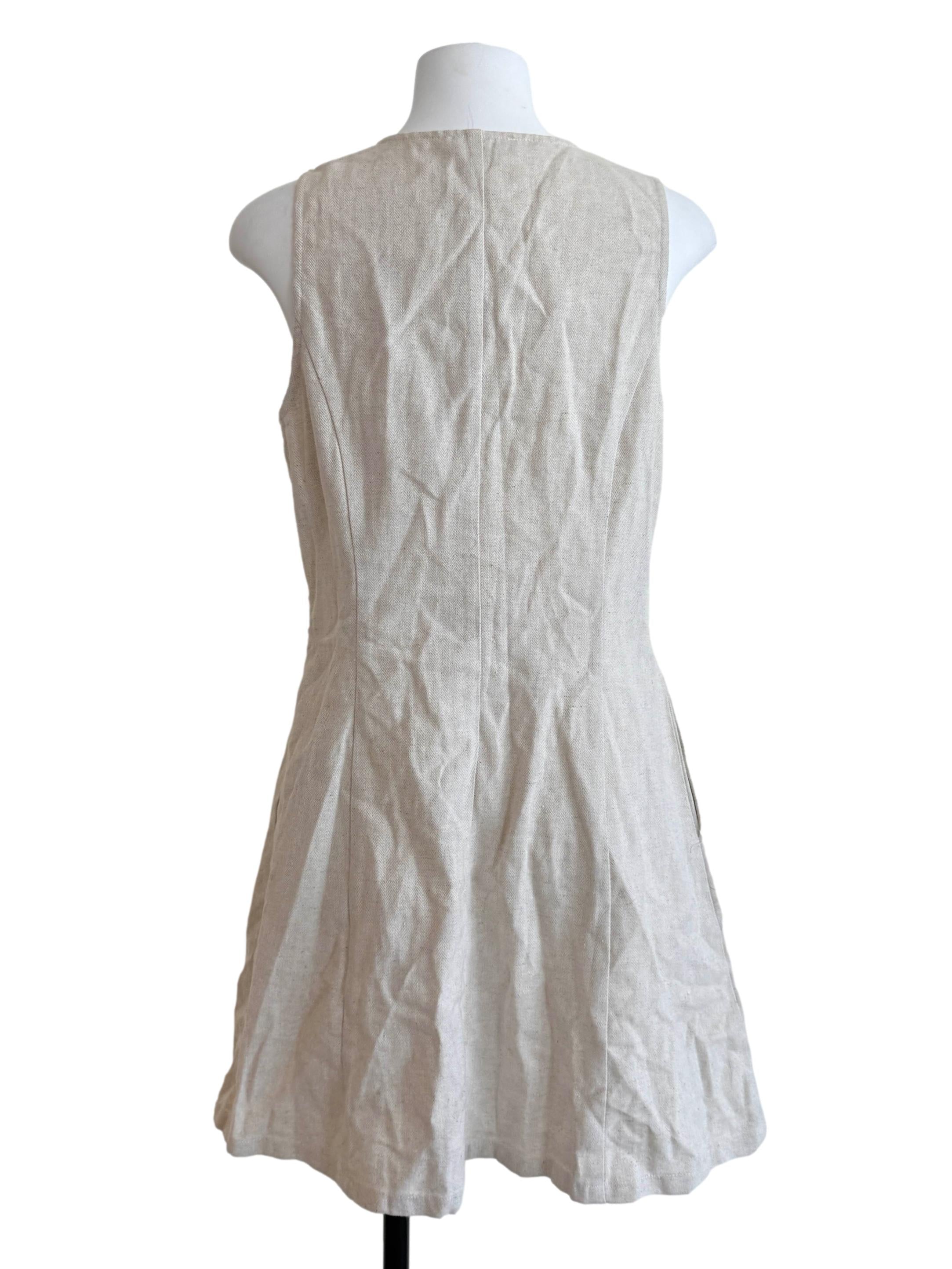 Light Beige Buttoned Up Dress