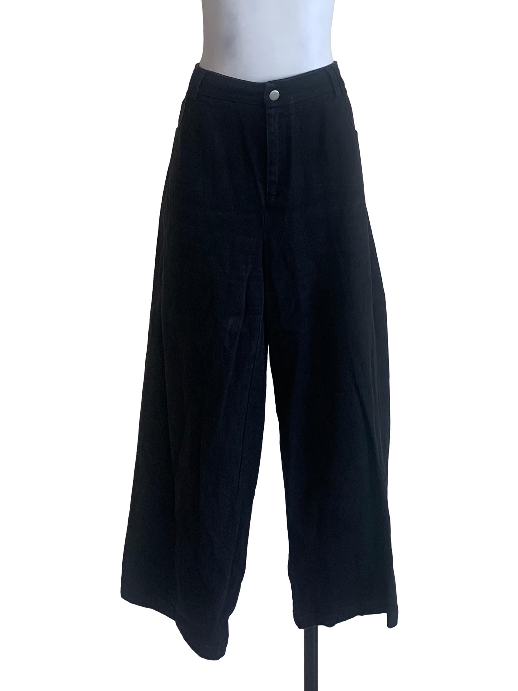 Midnight Black Wide Leg Jeans