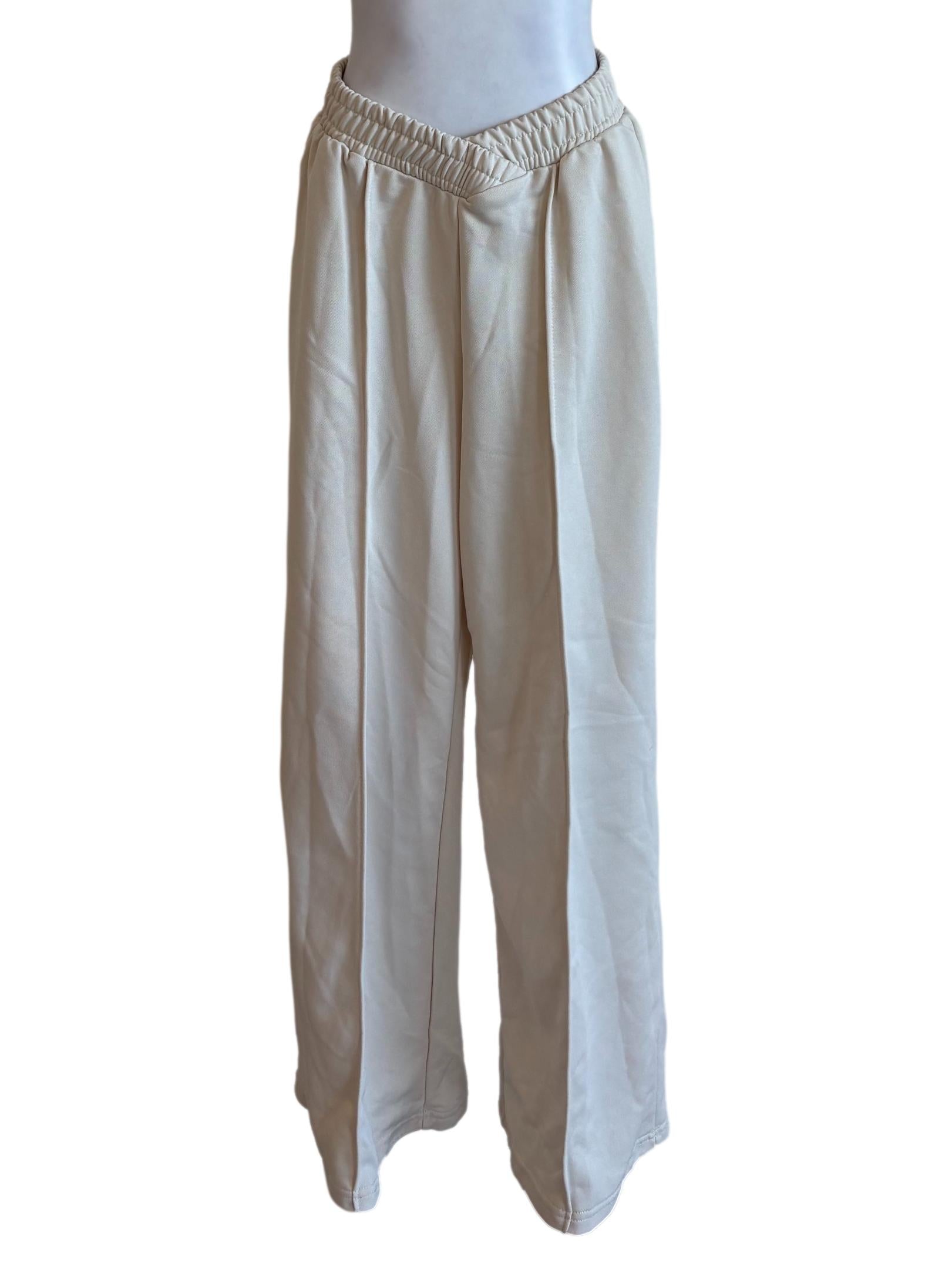 Beige Comfy Flare Pants