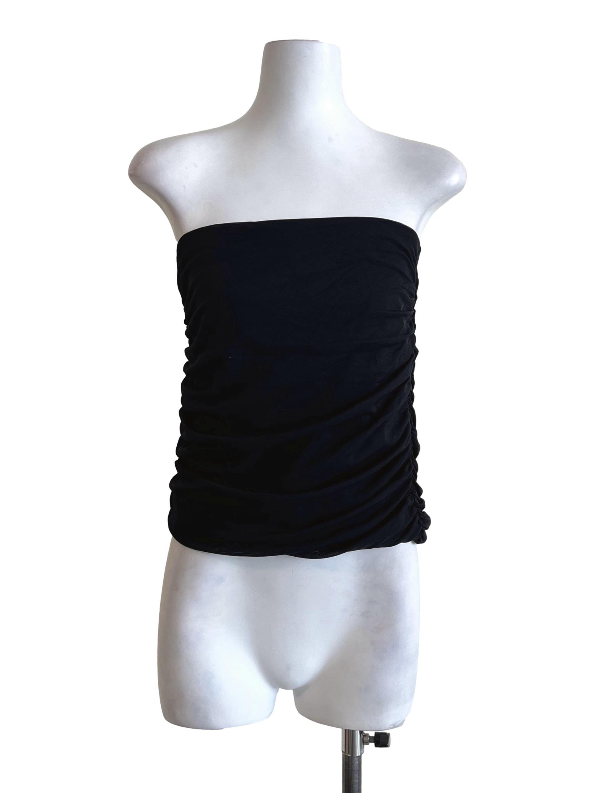 Ink Black Strapless Tank Top