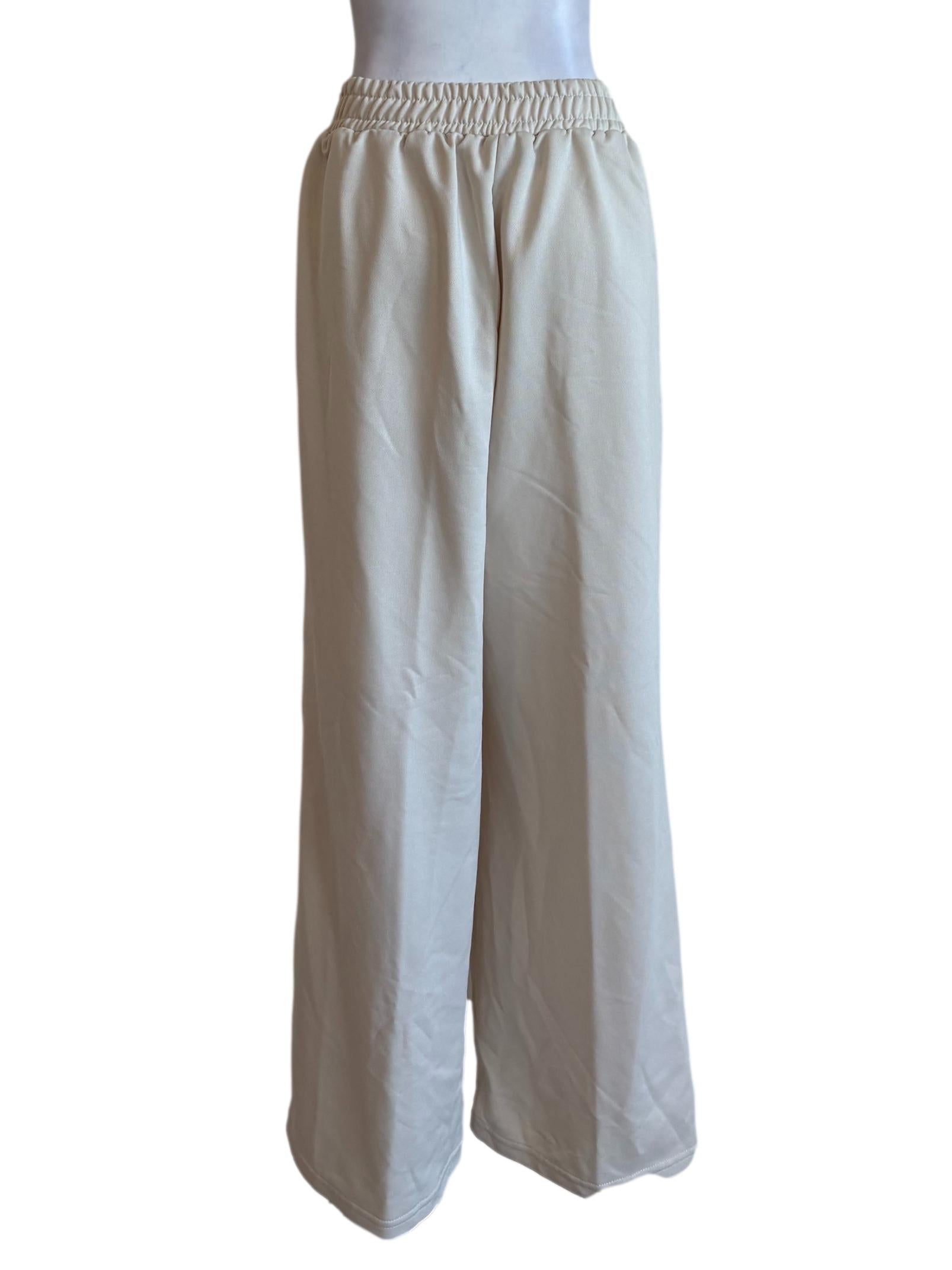 Beige Comfy Flare Pants