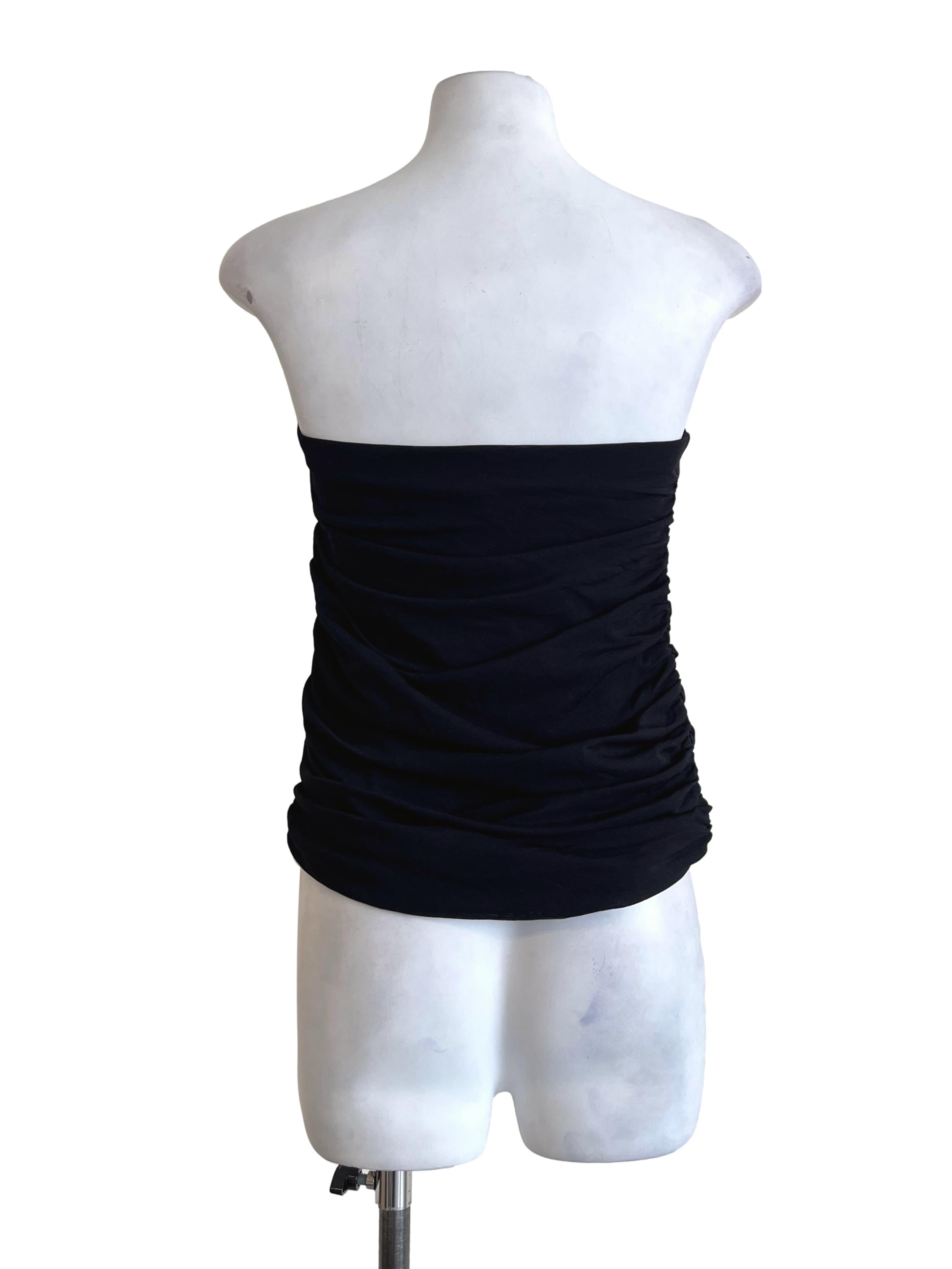 Ink Black Strapless Tank Top
