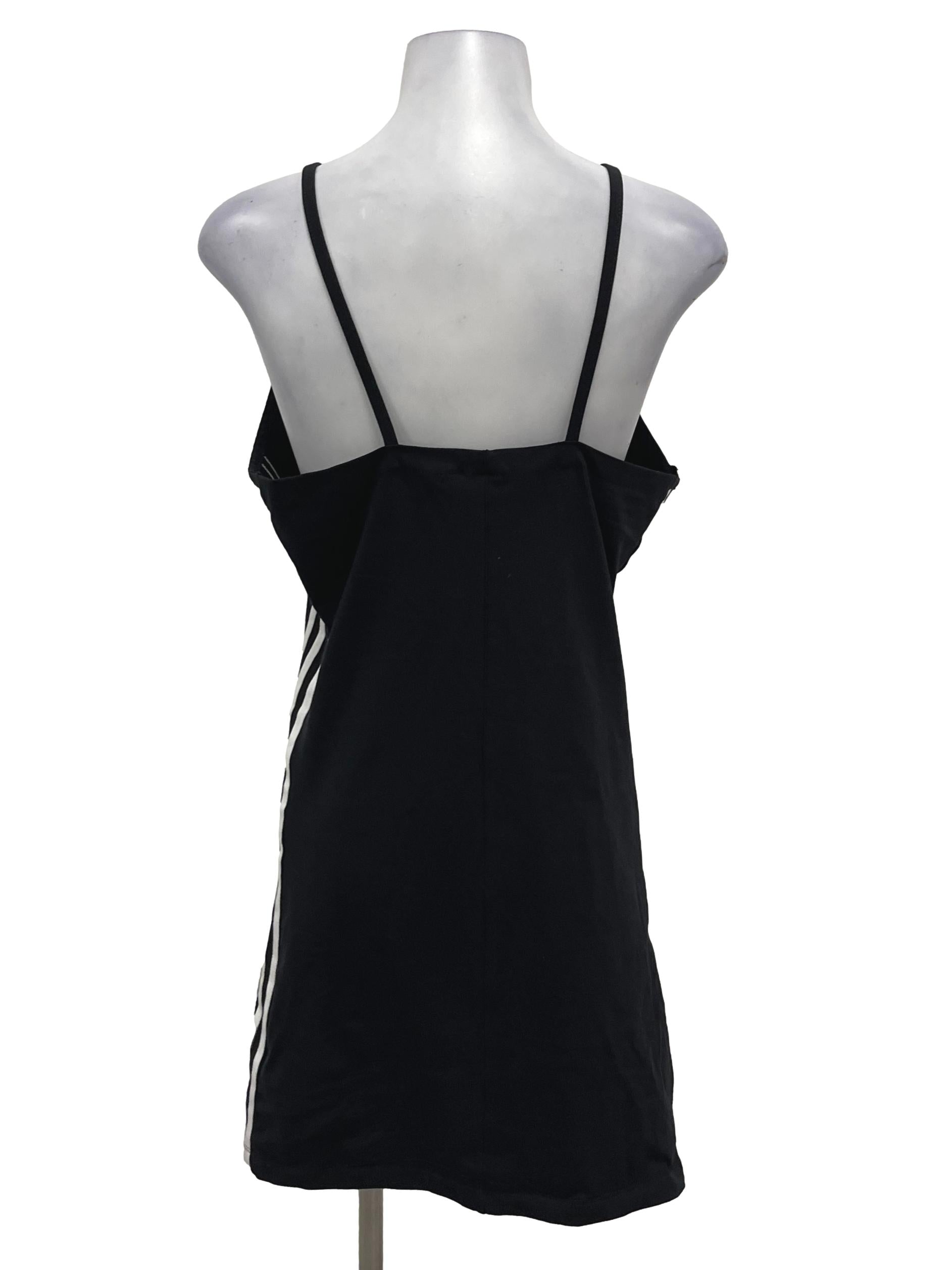 Adidas Black Logo Halter Neck Mini Dress