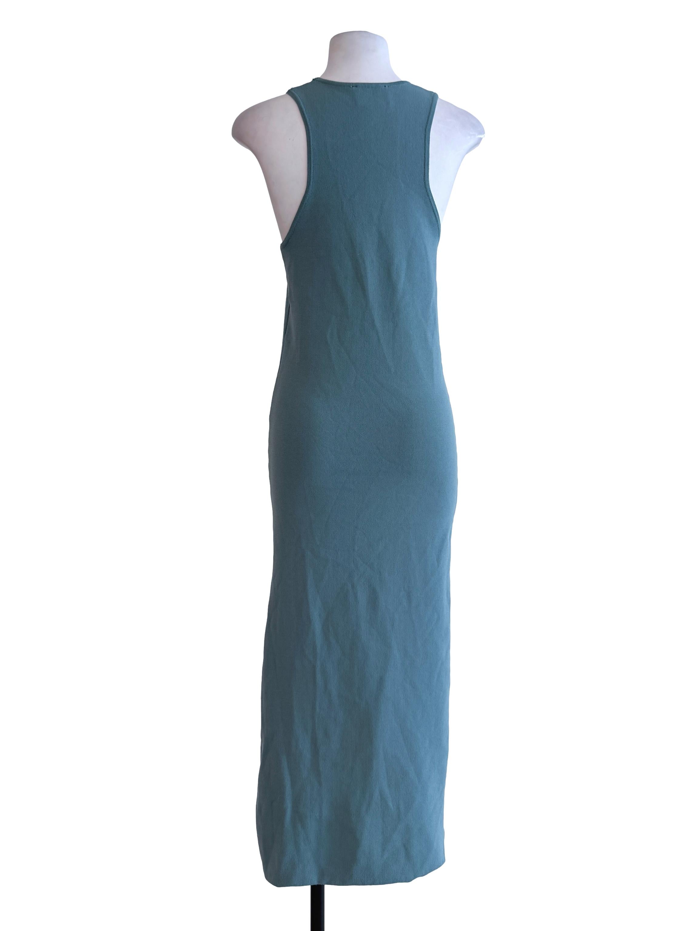 Teal Blue Sleeveless Long Dress