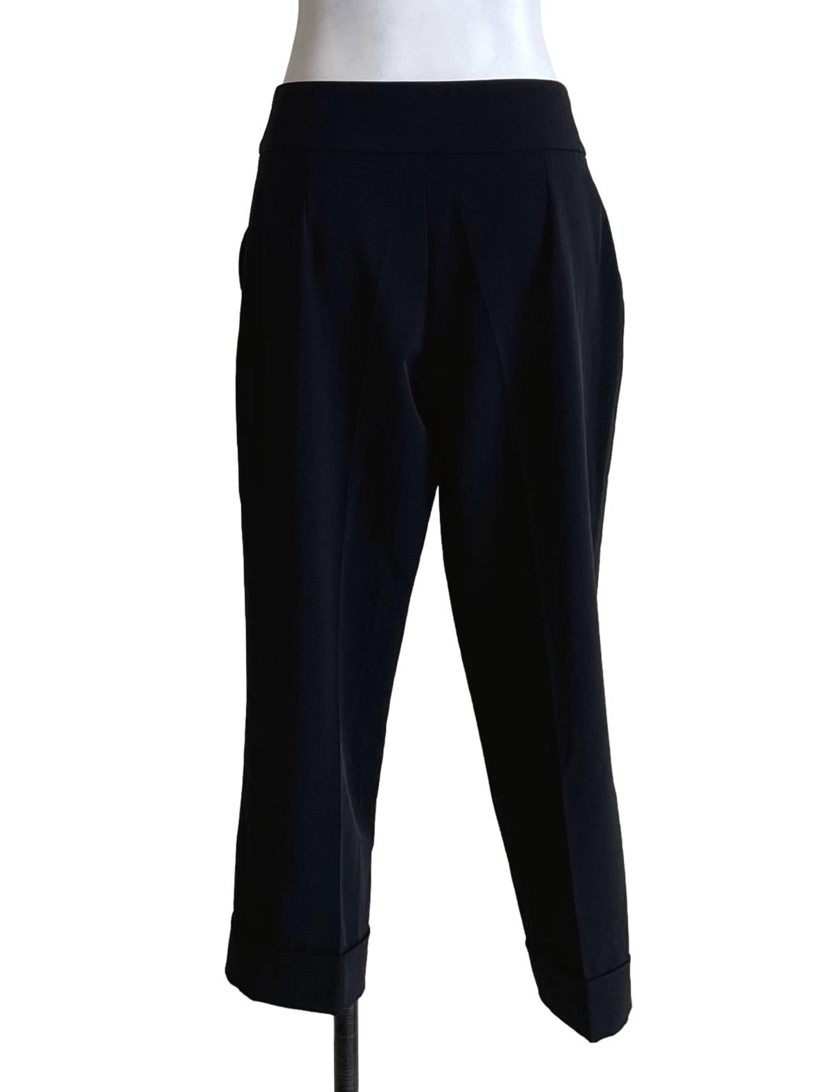 Black Cuffed Formal Trousers