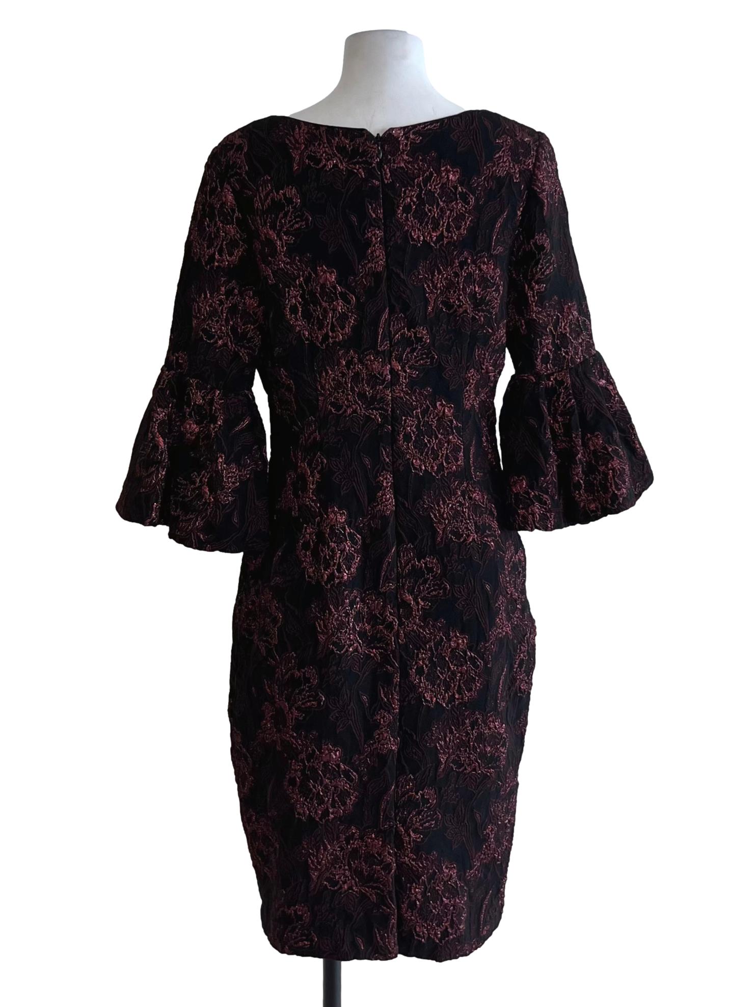 Black V-Neck Empire Dress