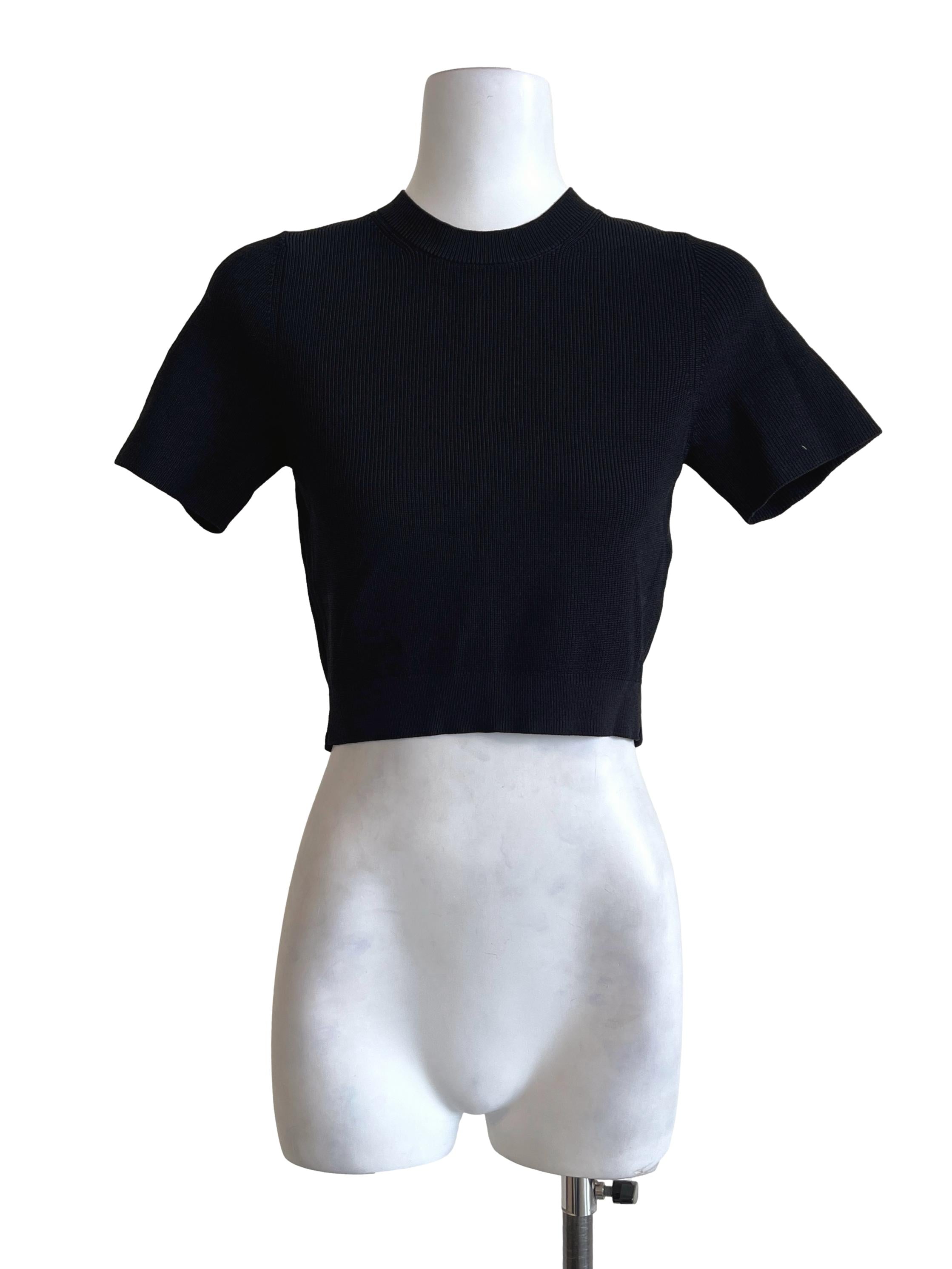 Ink Black Short Sleeve Top LB
