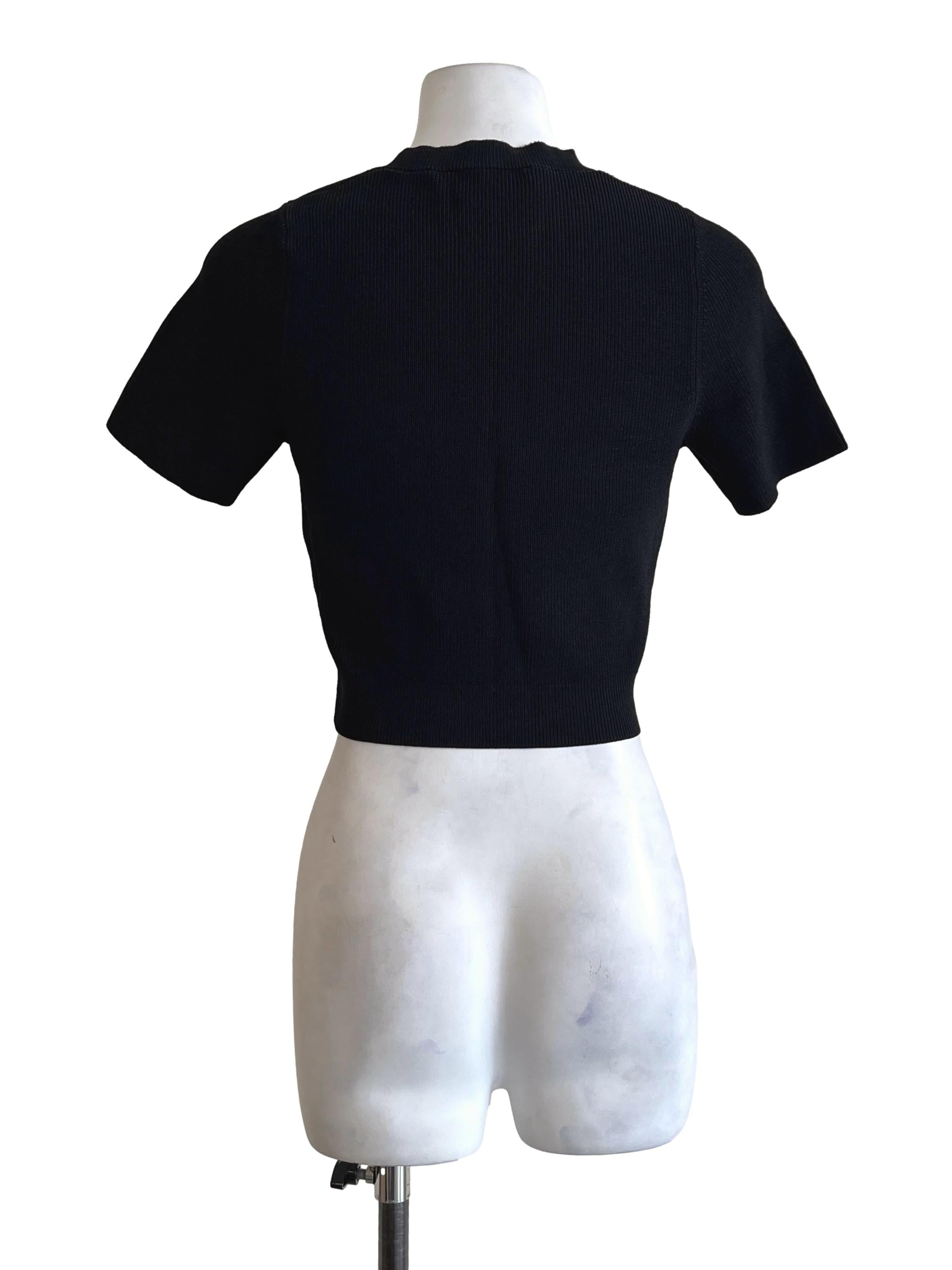 Ink Black Short Sleeve Top LB