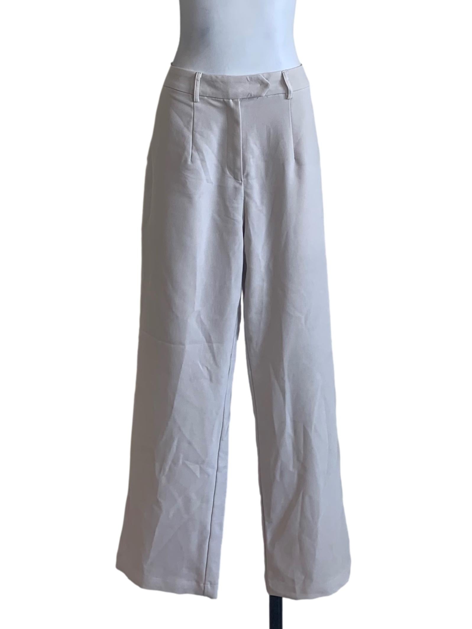Lace White Straight Cut Pants