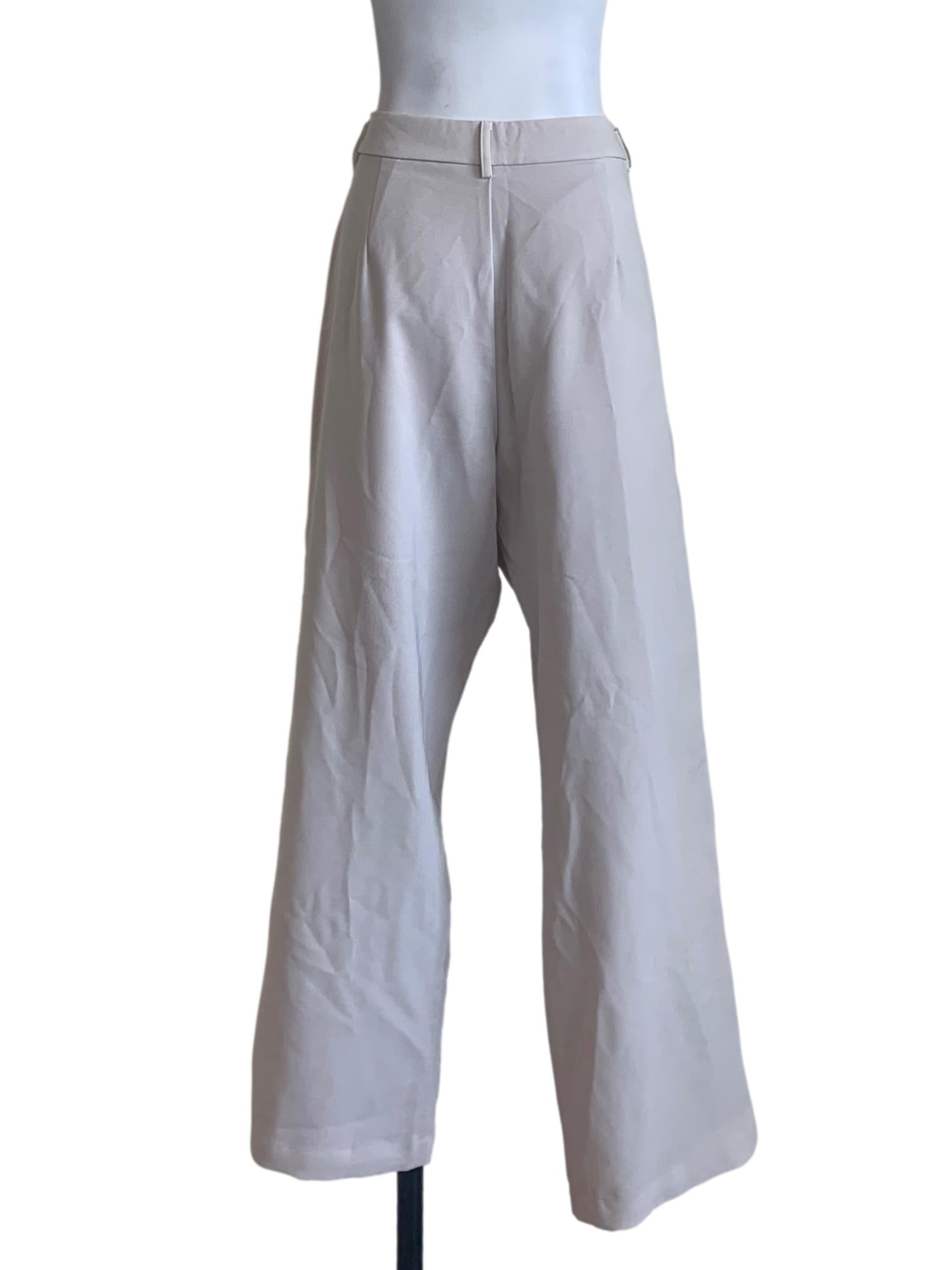 Lace White Straight Cut Pants