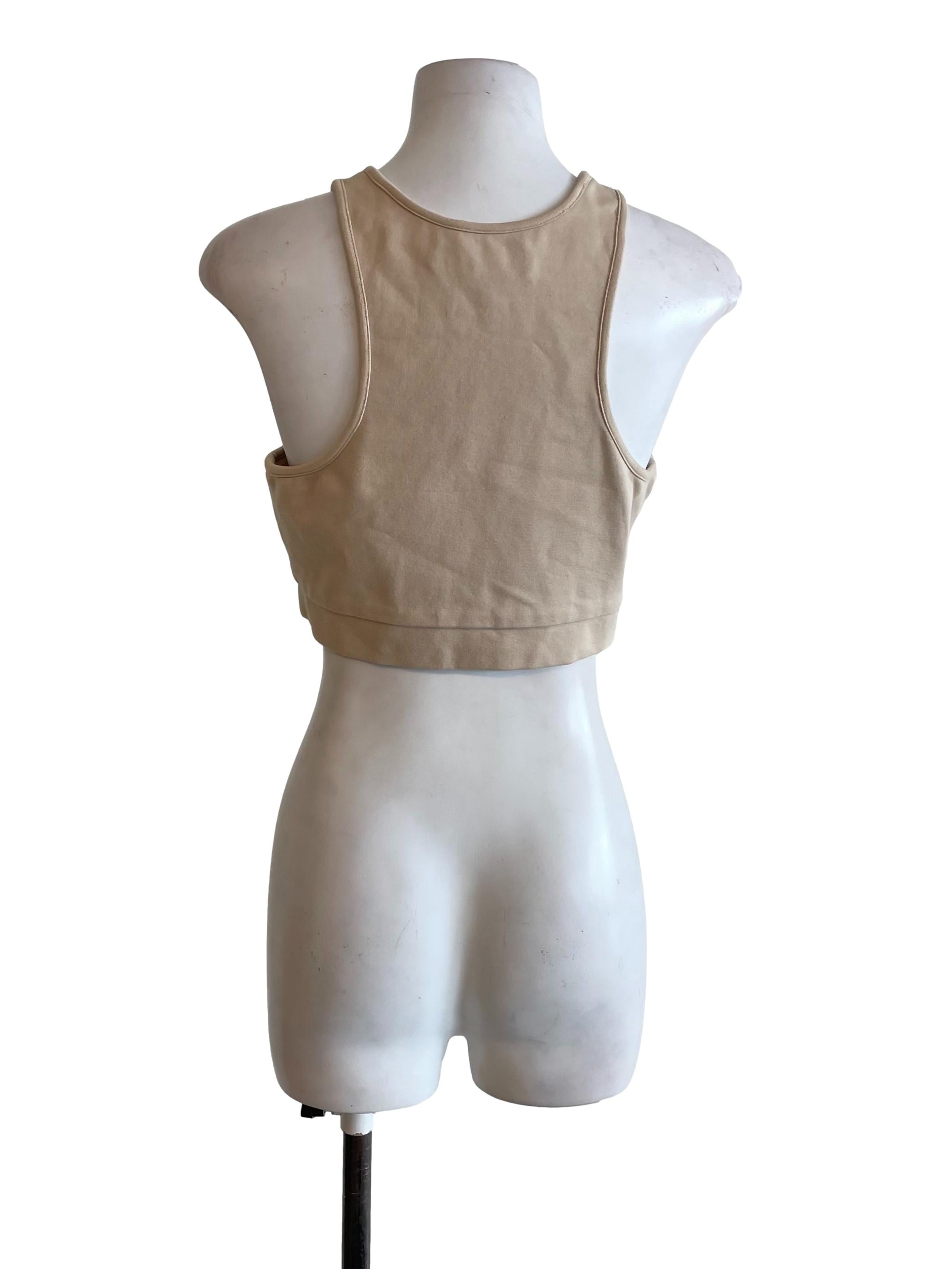 Light Beige Crop Tank Top