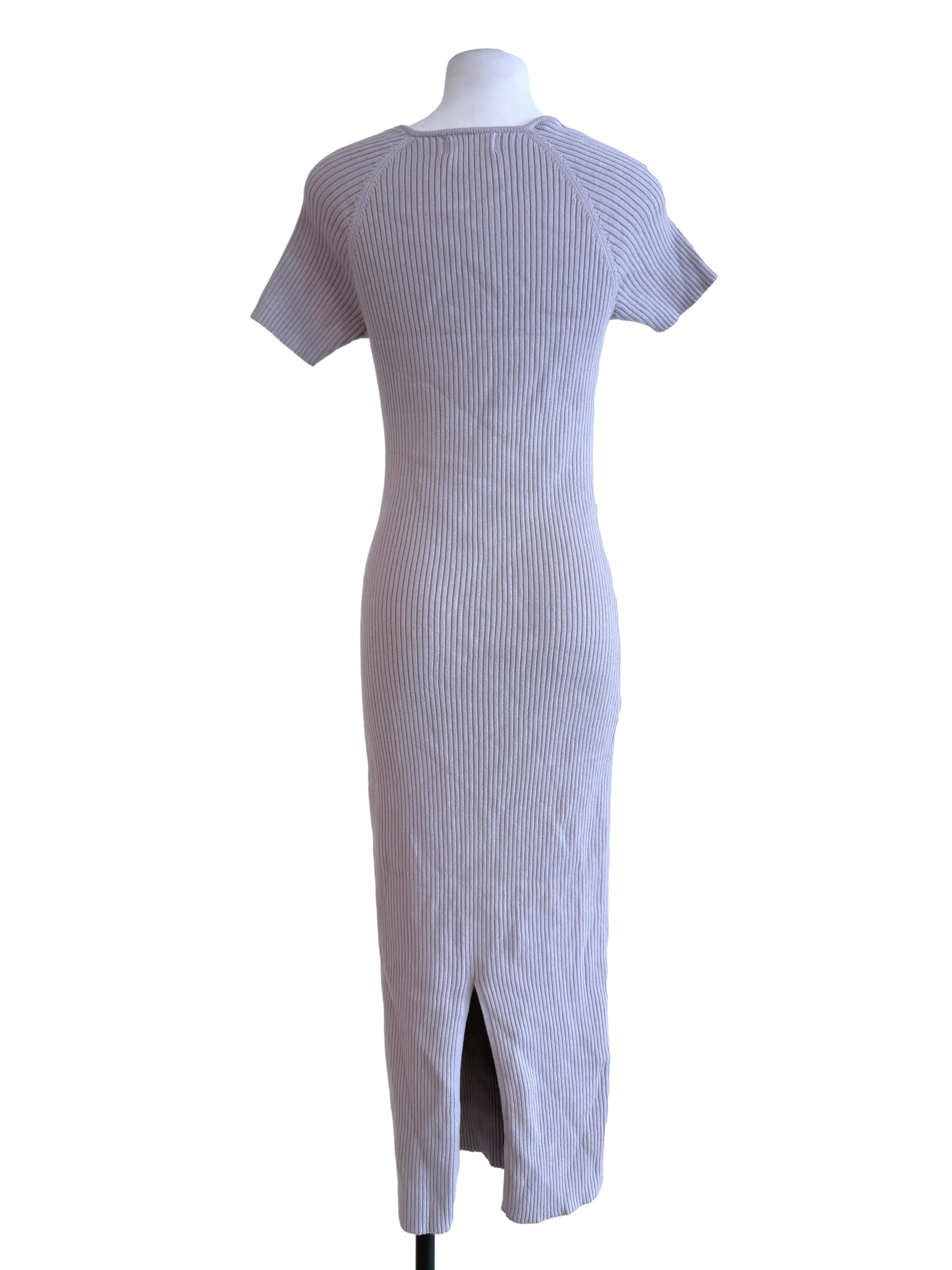 Grey Short Sleeve Maxi Dress
