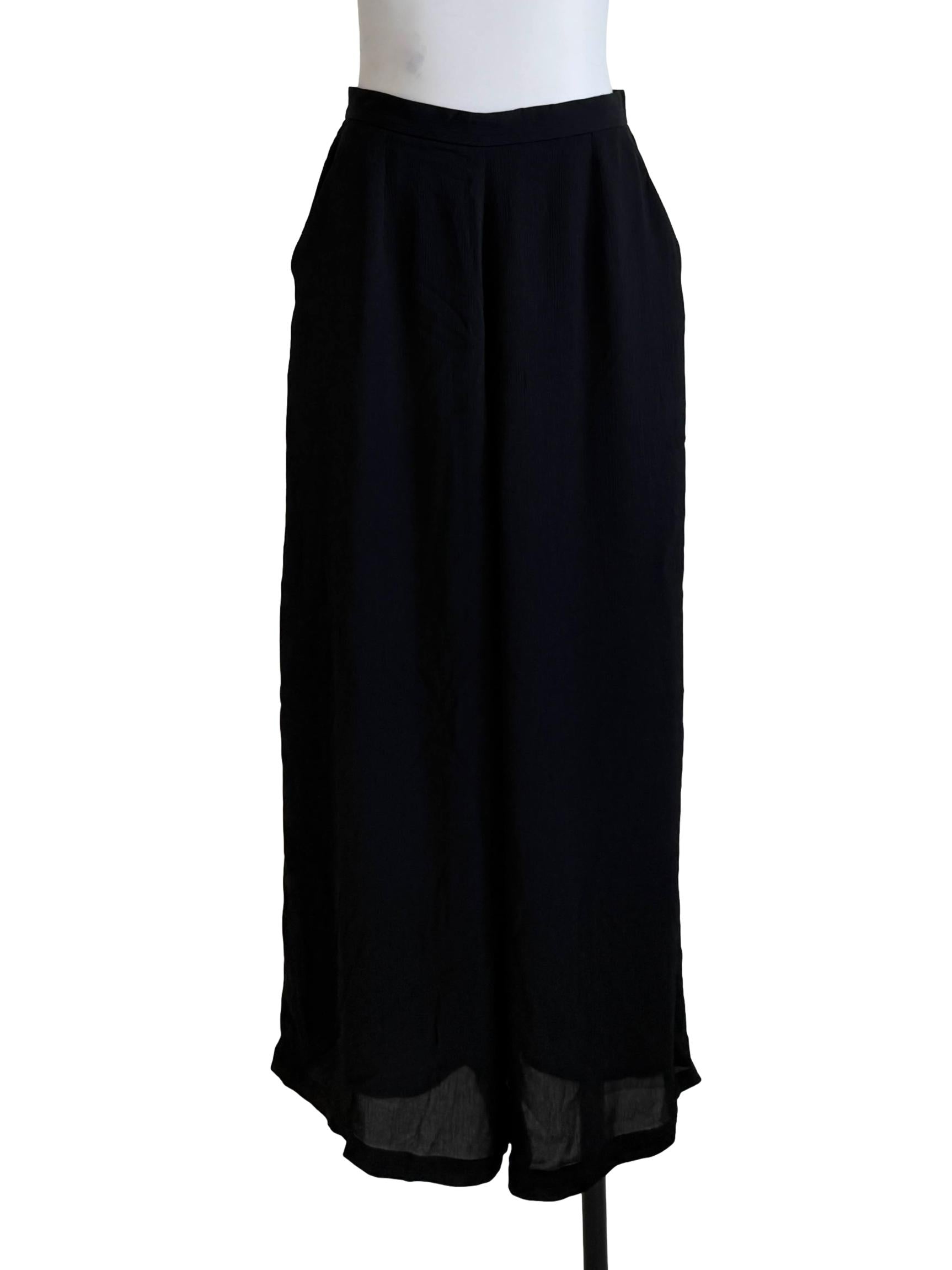 Black Relaxed Straight Pants