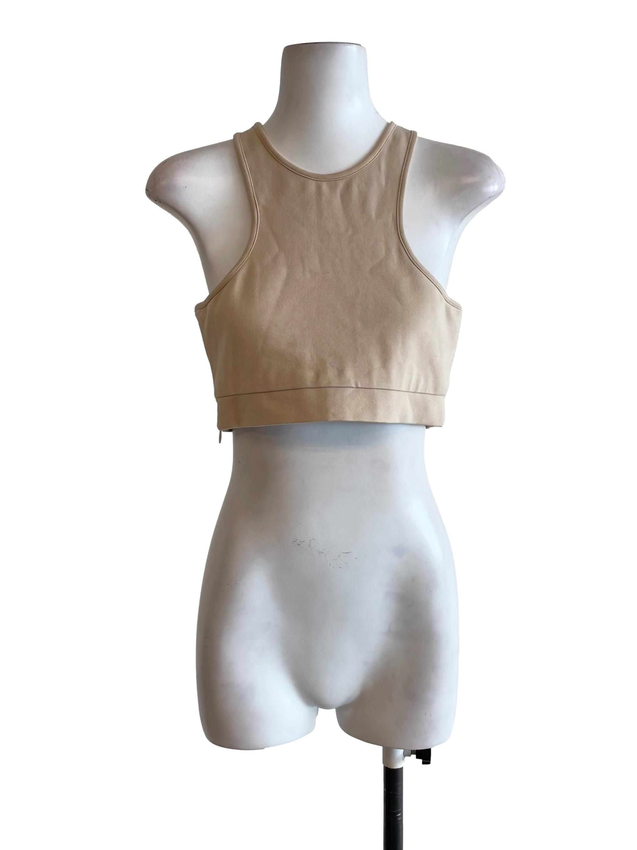 Light Beige Crop Tank Top