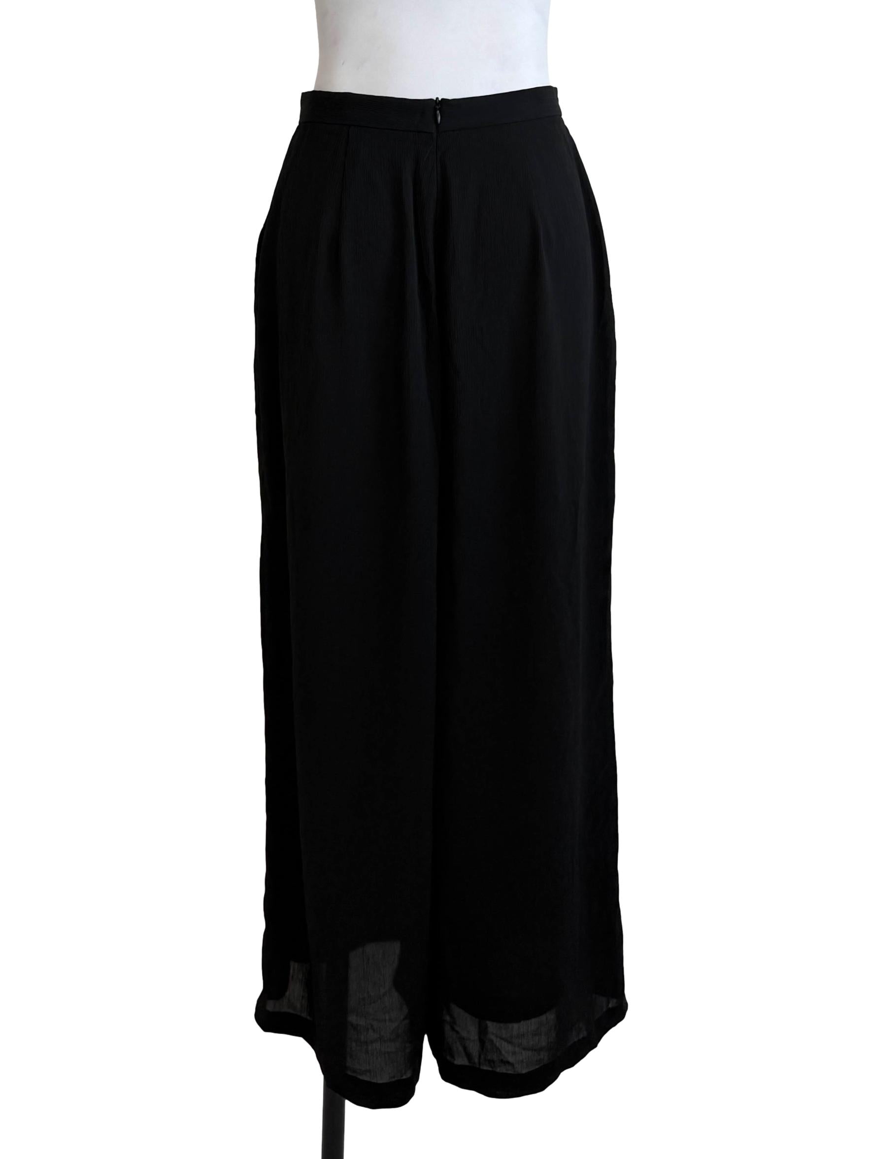 Black Relaxed Straight Pants