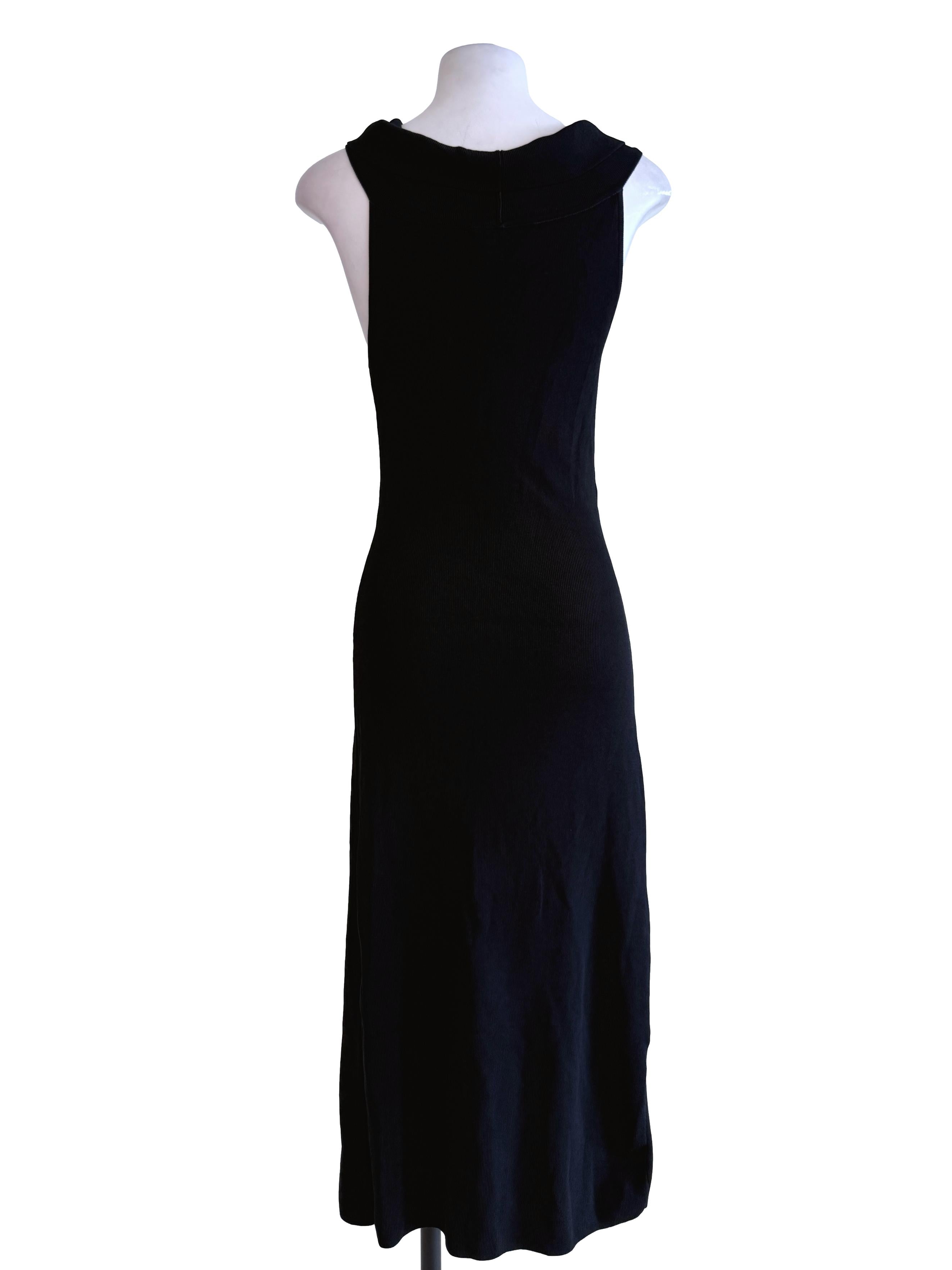 Black Sleeveless Midi Dress LB