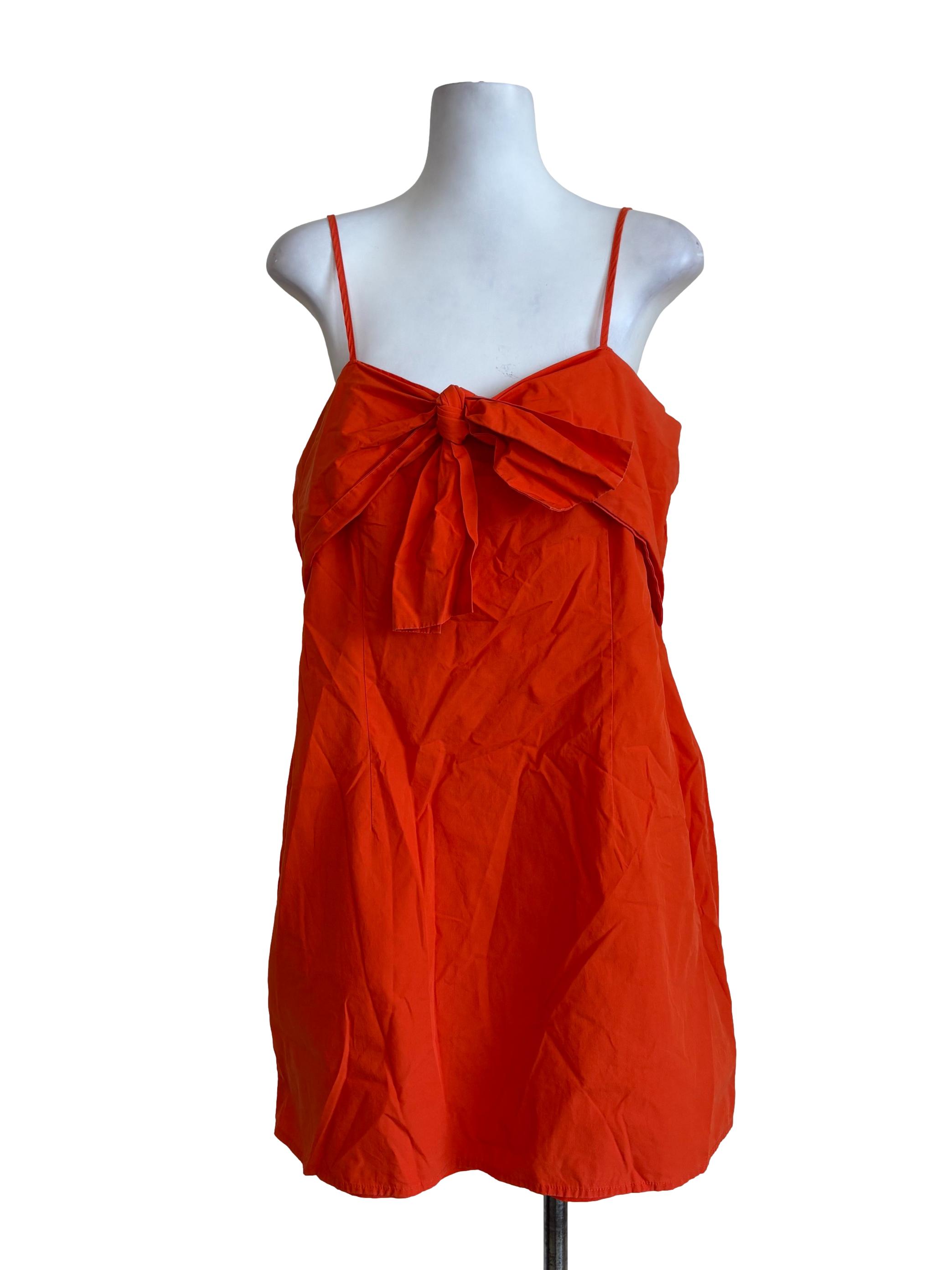 Bright Orange Slip Dress