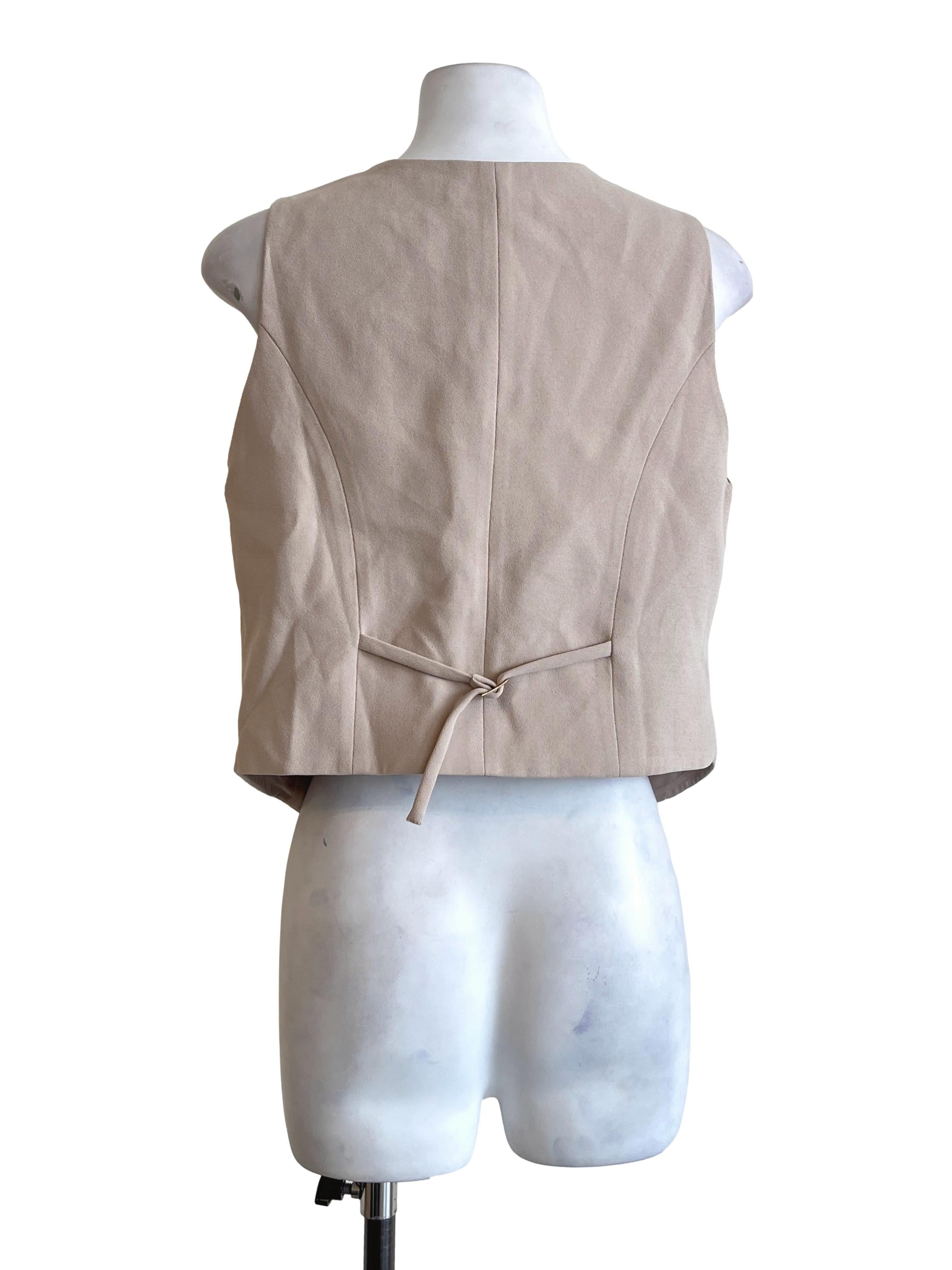 Nude Brown V-Neck Vest LB