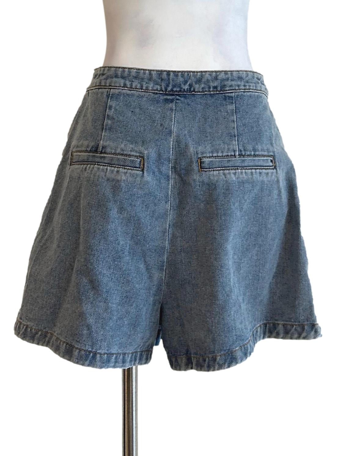 Washed Blue Denim Skorts TCL
