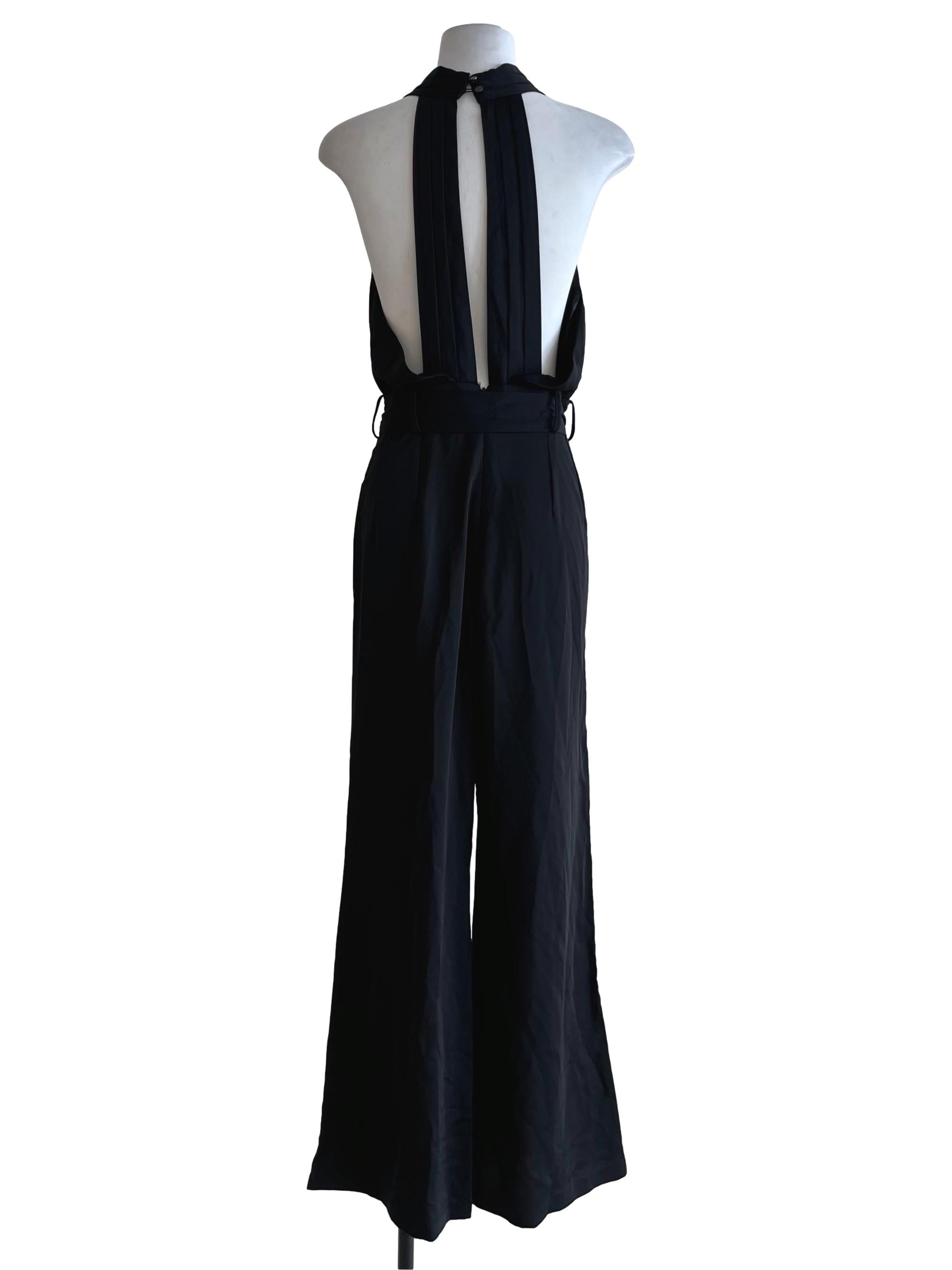 Black V-Neck Jumpsuit