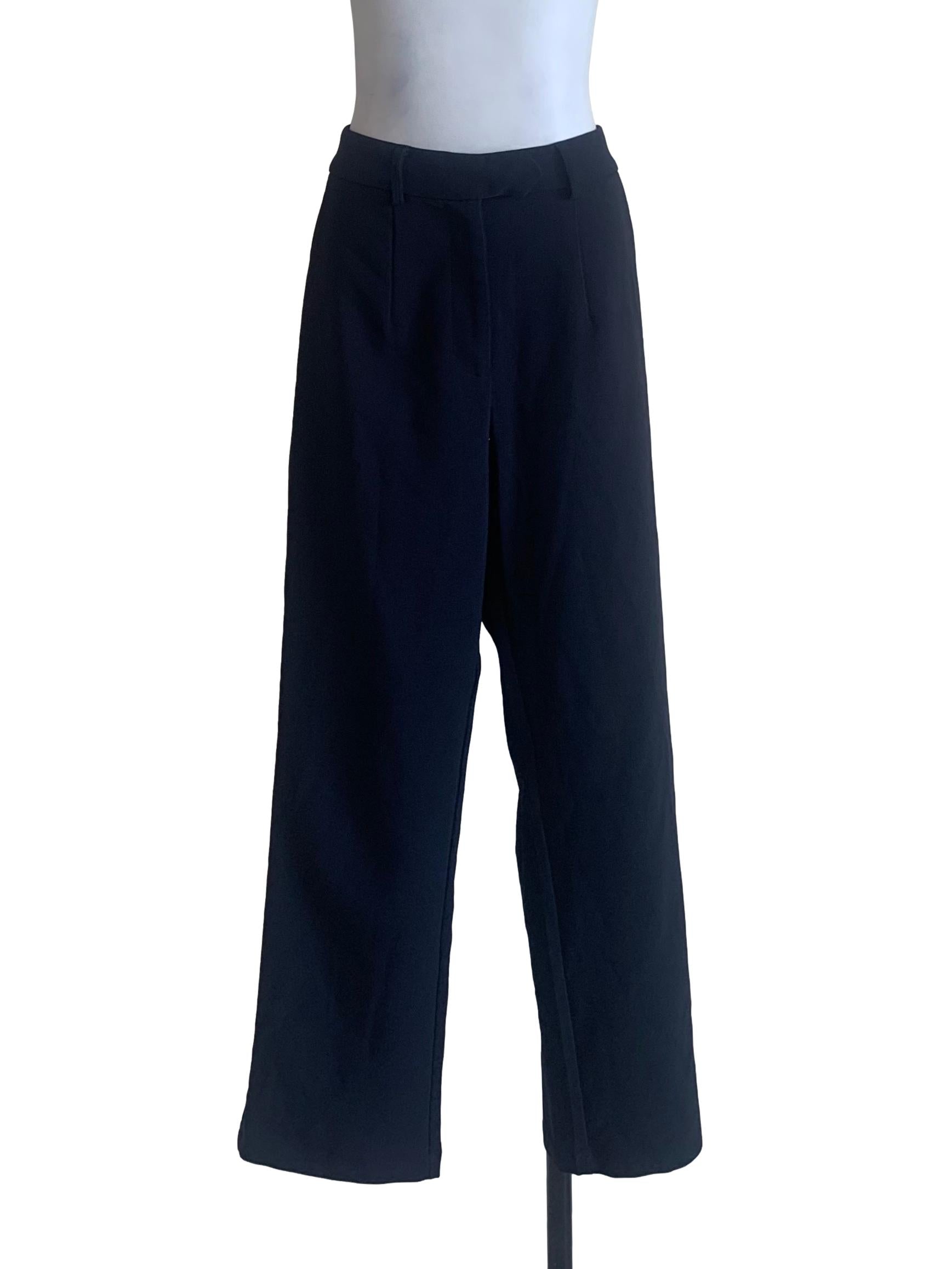 Berry Blue Straight Cut Pants