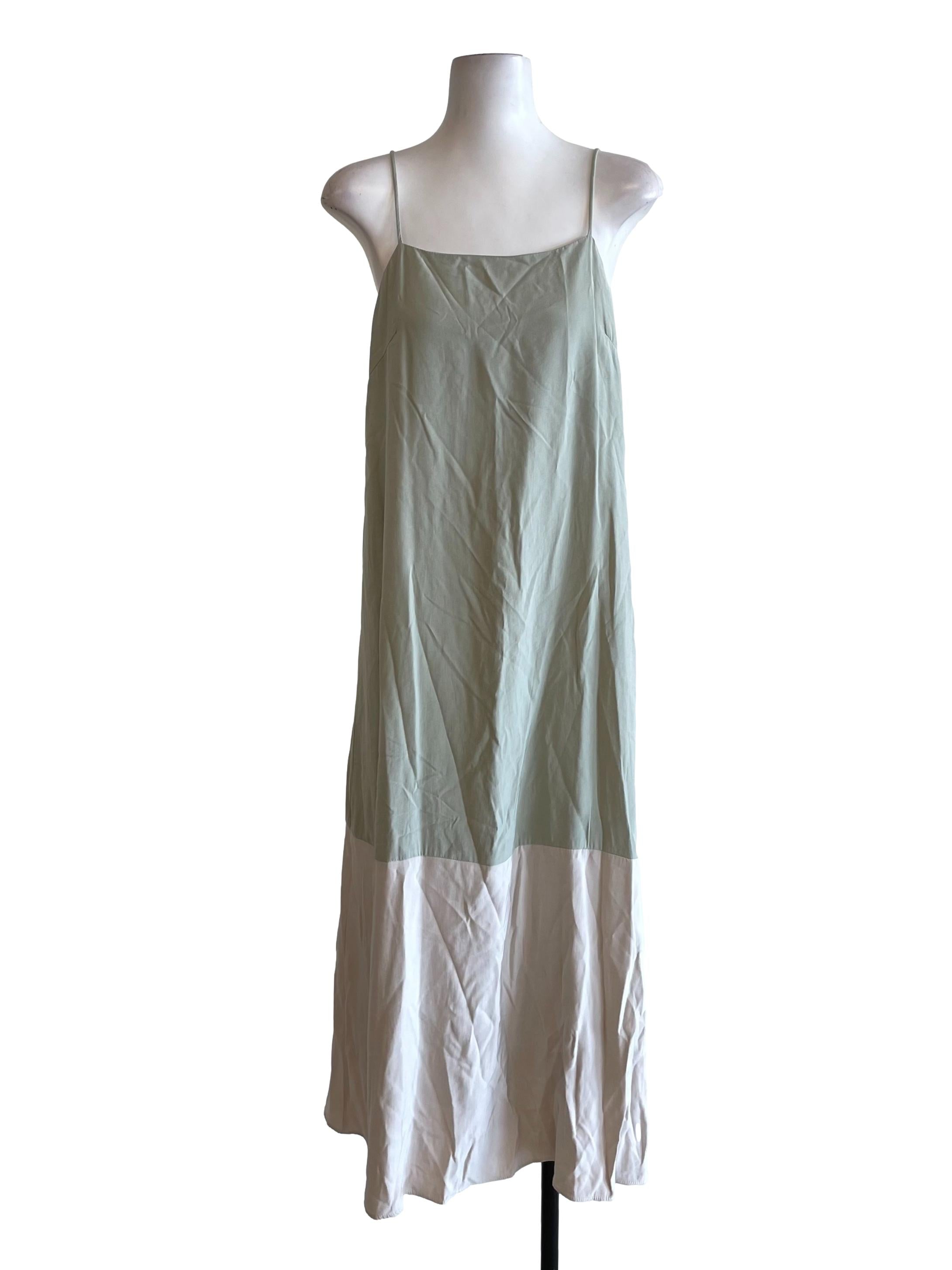 Pale Green Two Toned Slip Dress