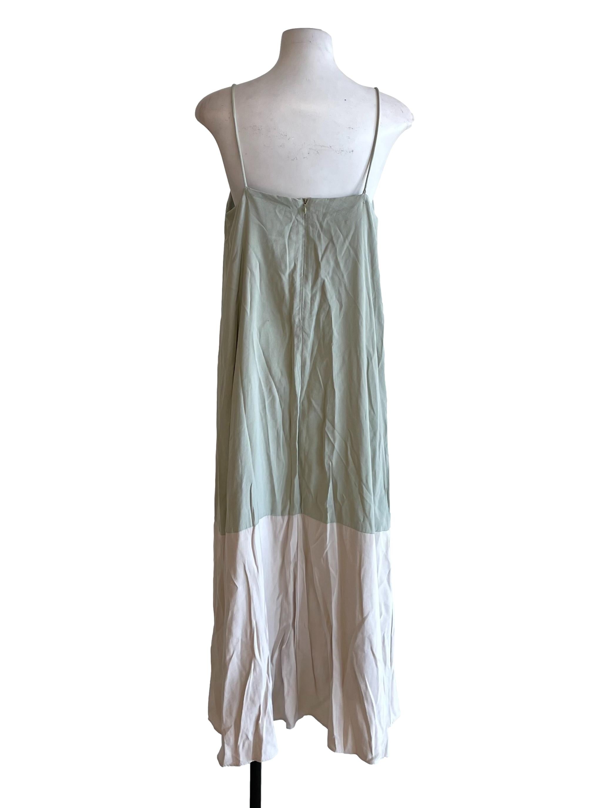Pale Green Two Toned Slip Dress