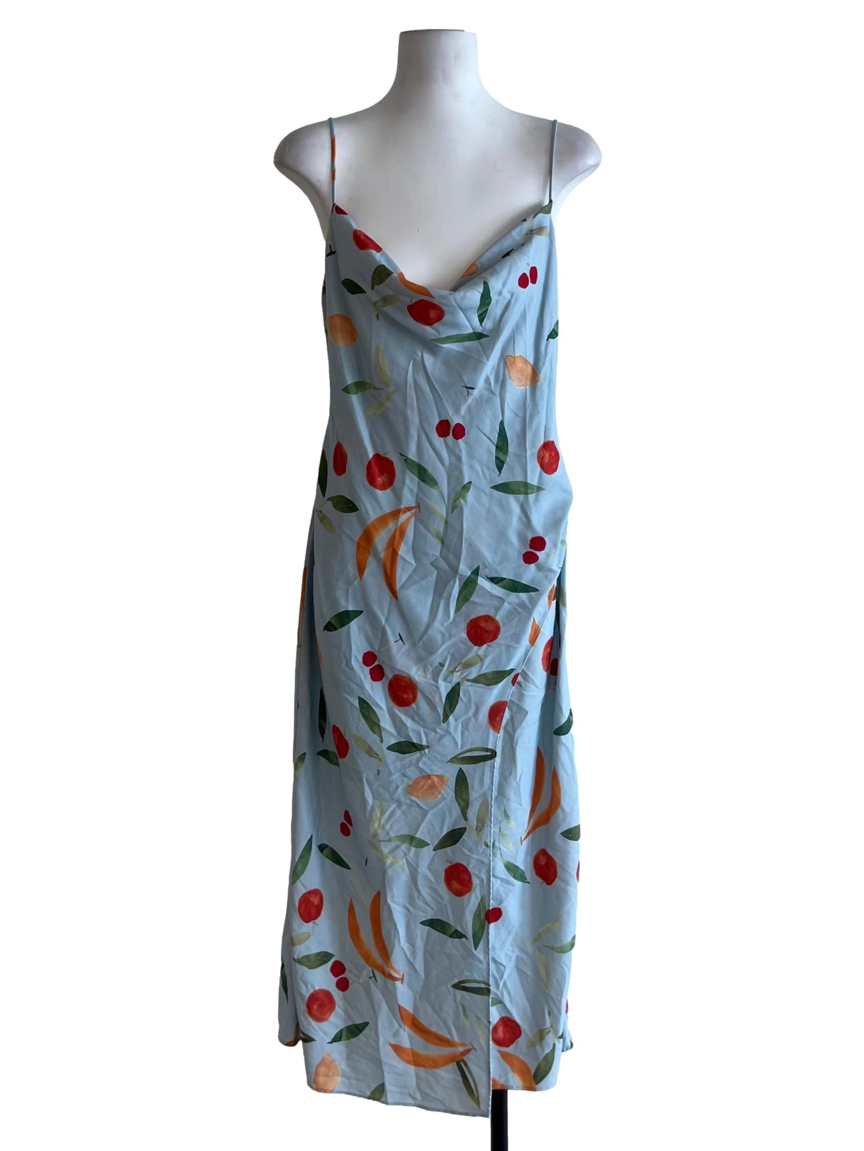 Sky Blue Spaghetti Strap Sheath Dress