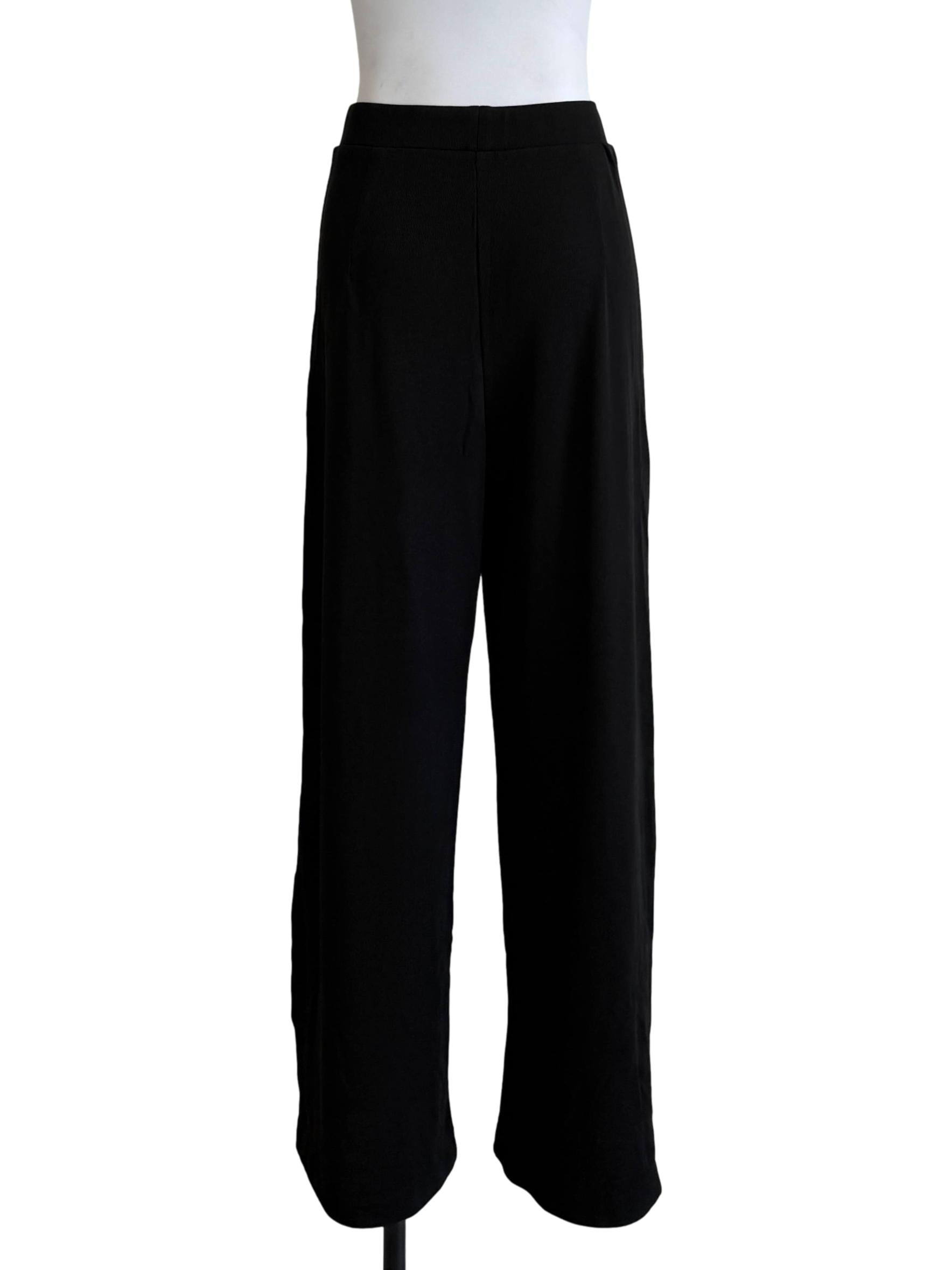 Black Casual Straight Pants