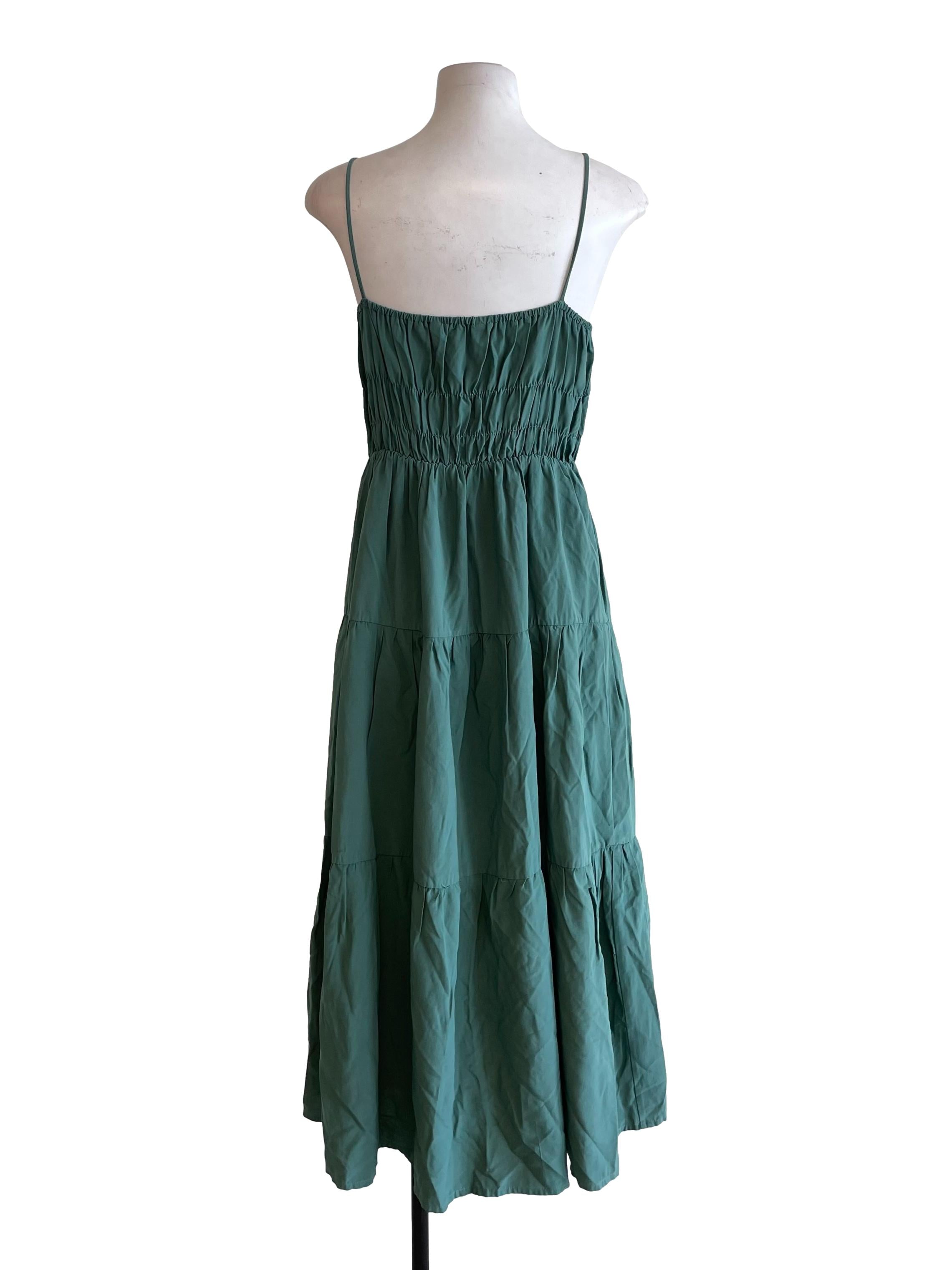 Cool Green Tiered Sun Dress