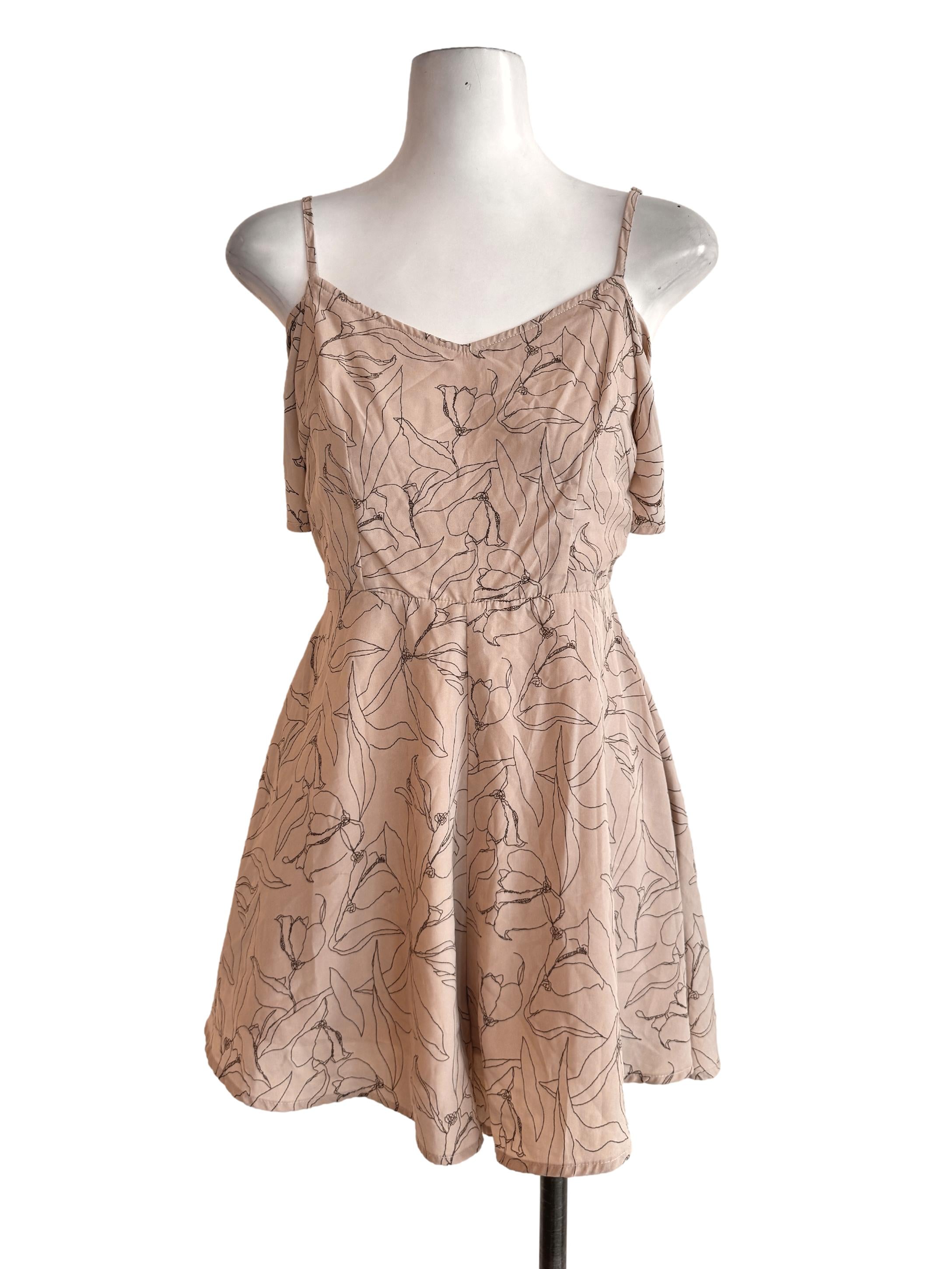Brown Floral Romper TTR