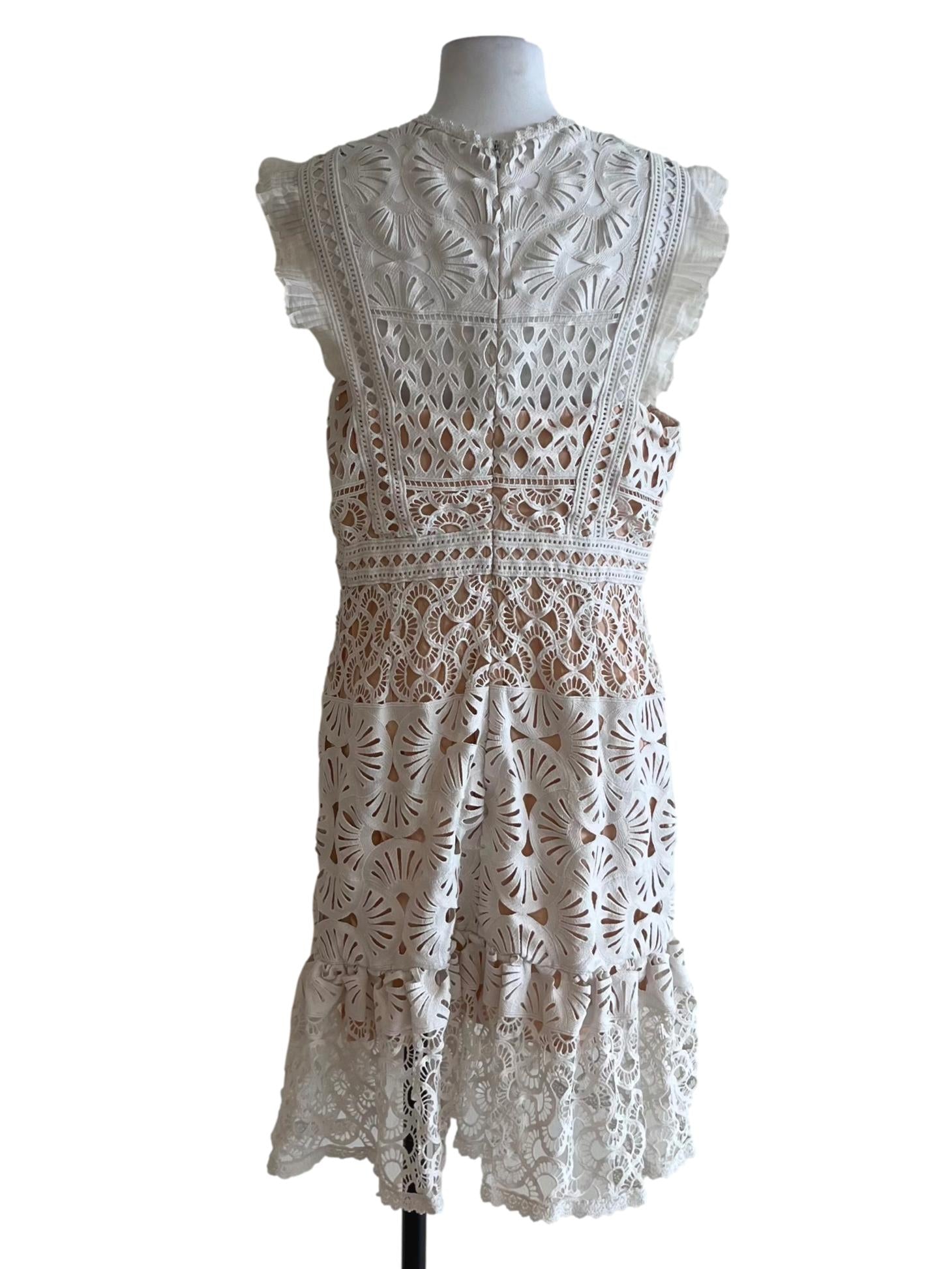 White Lace A-Line Dress