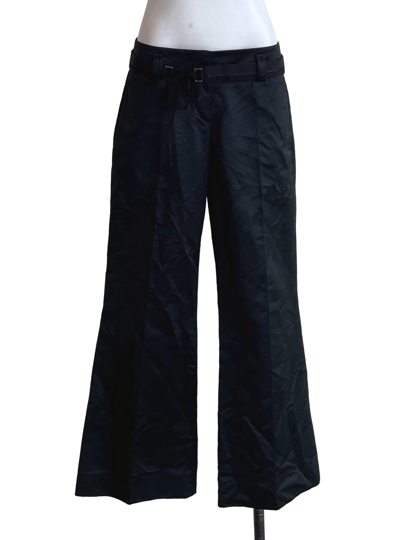Black Flared Suit Pants