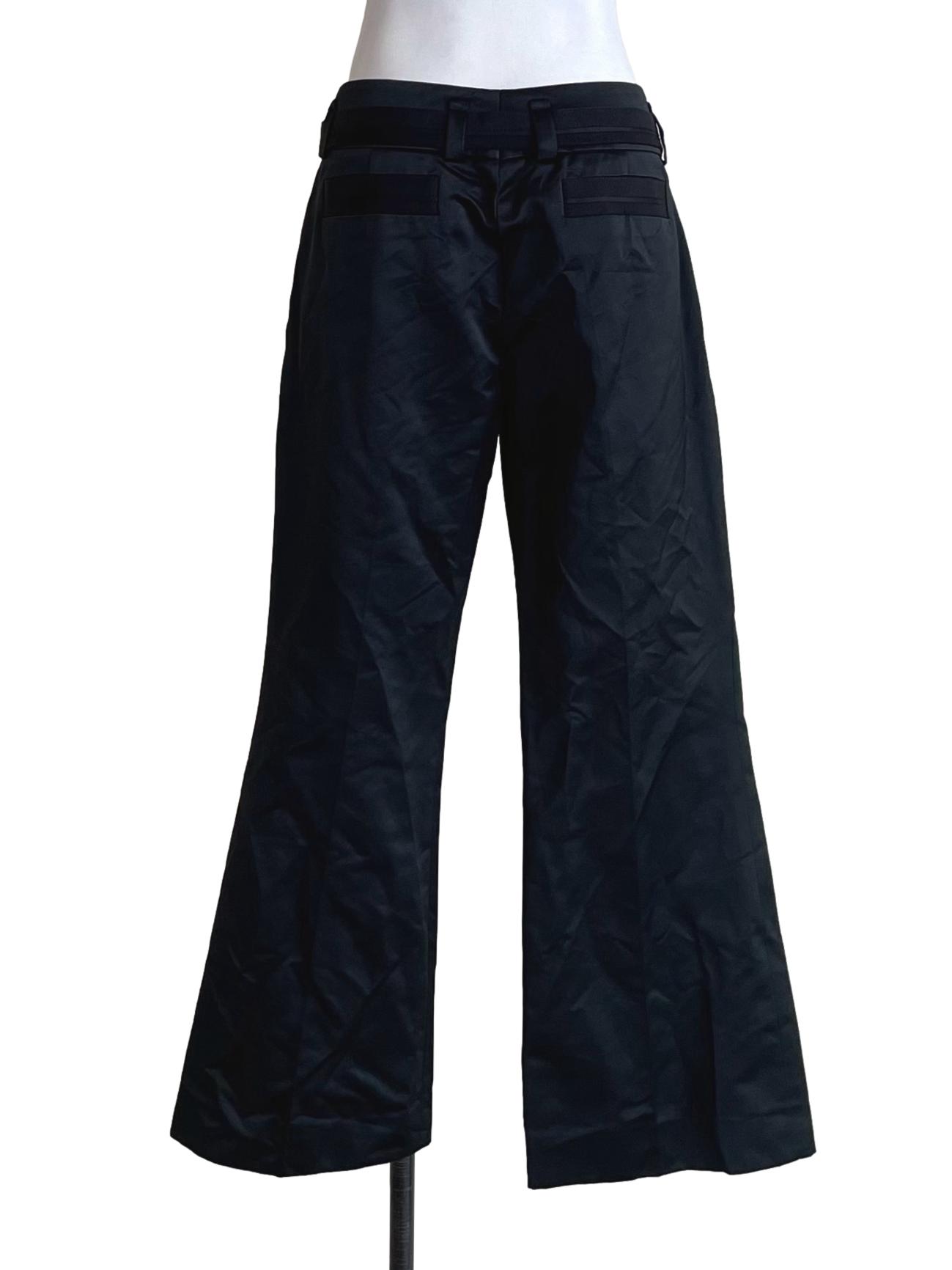 Black Flared Suit Pants