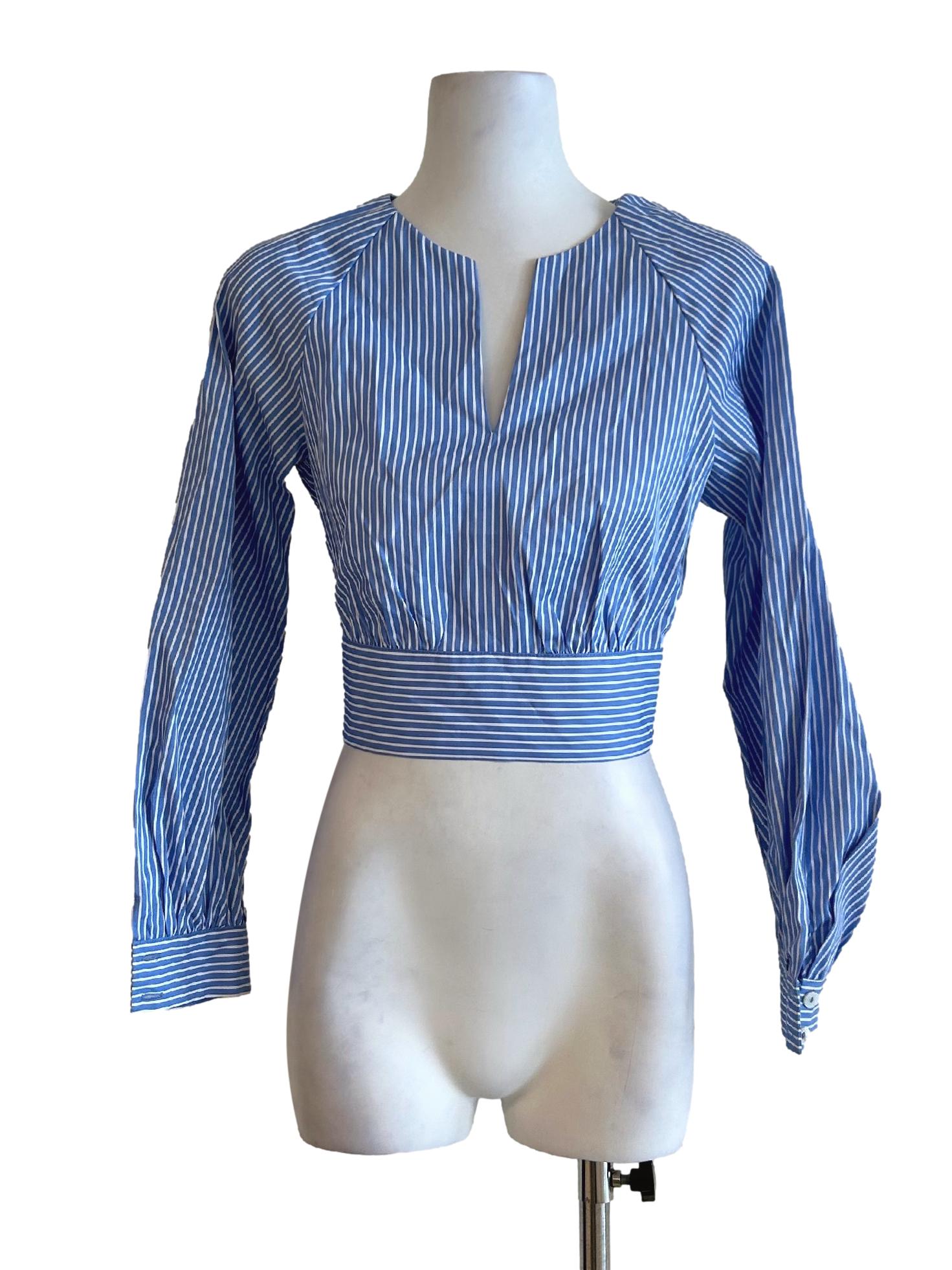 Blue And White Striped Blouse LB