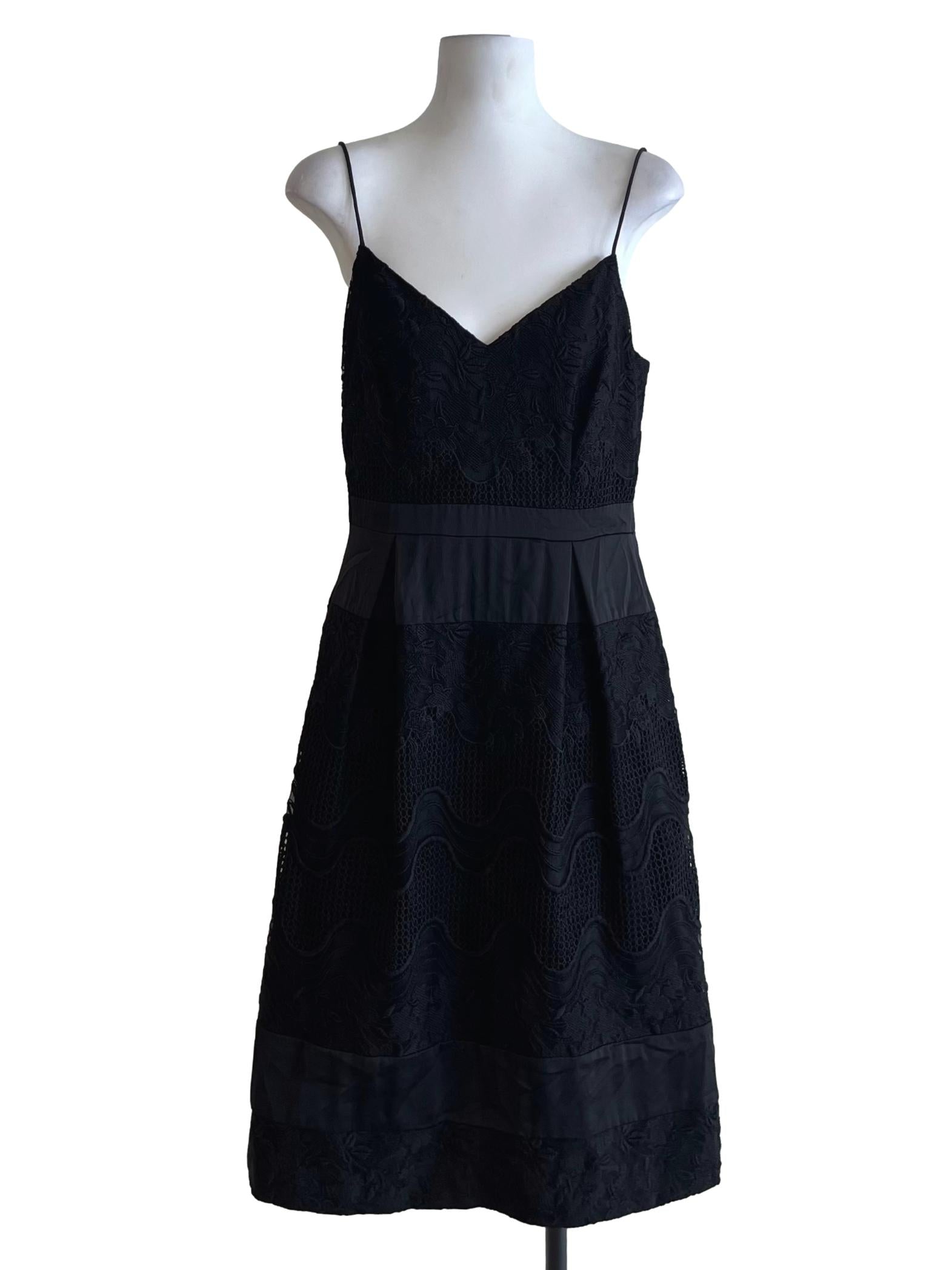 Black Lace A-Line Dress