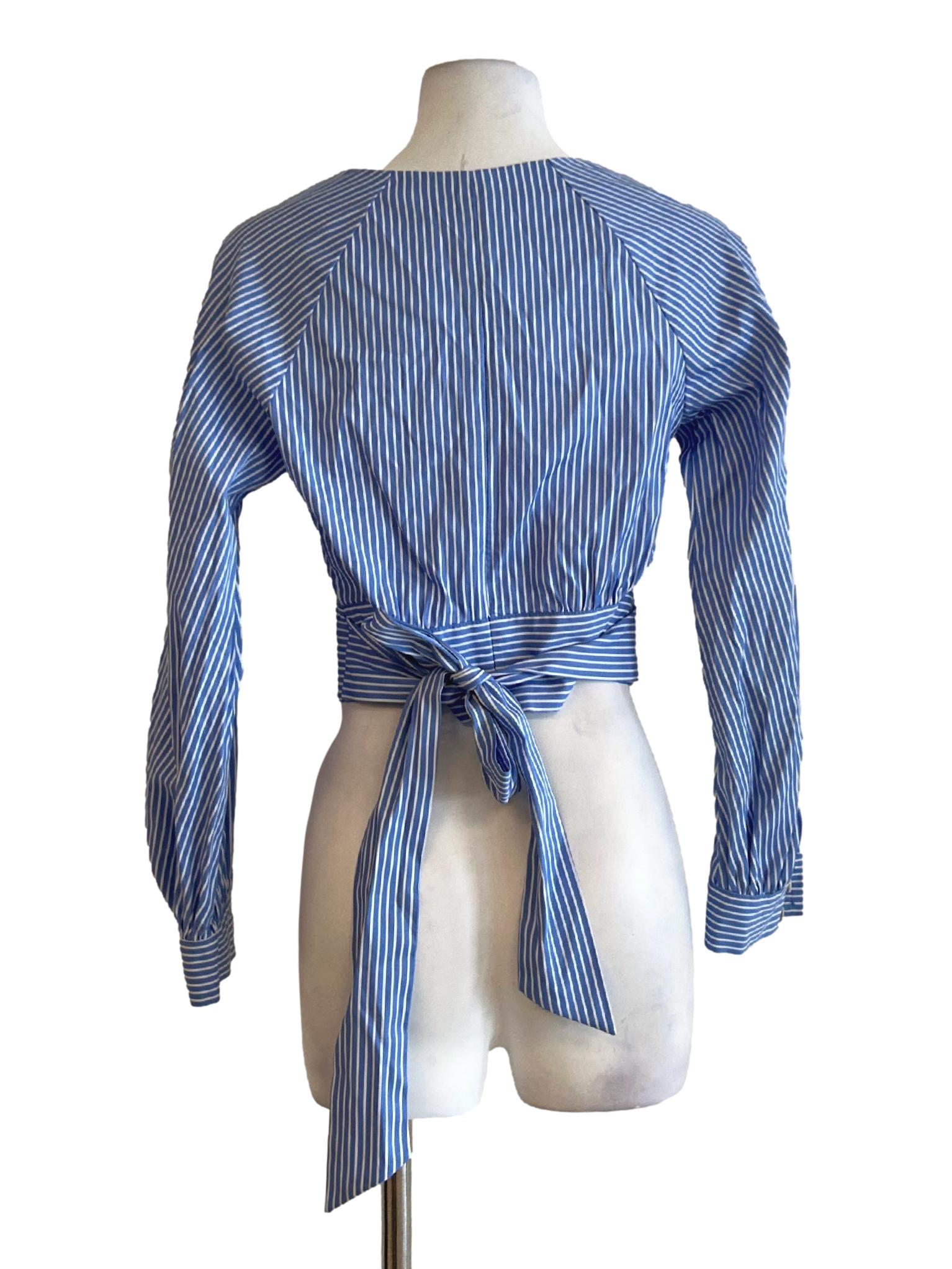 Blue And White Striped Blouse LB