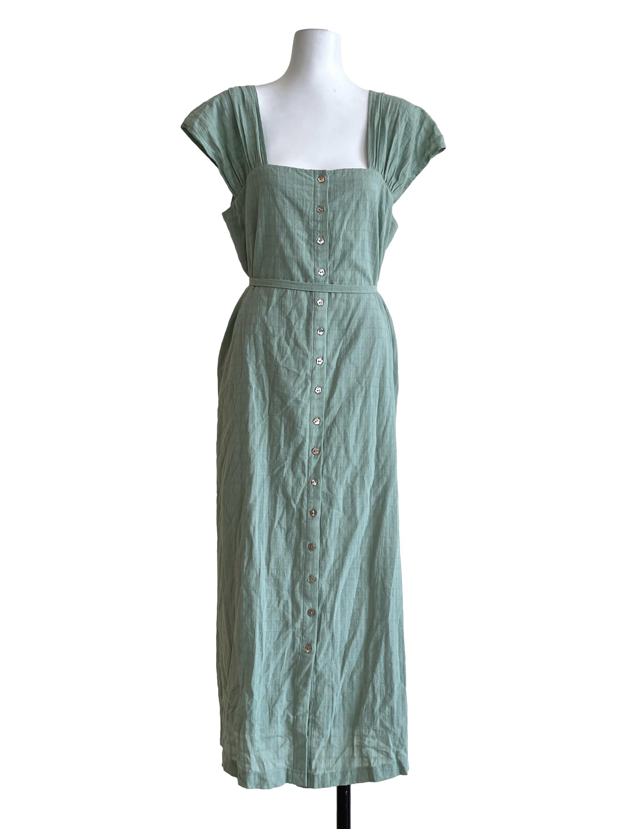 Pistachio Green Square Shift Dress