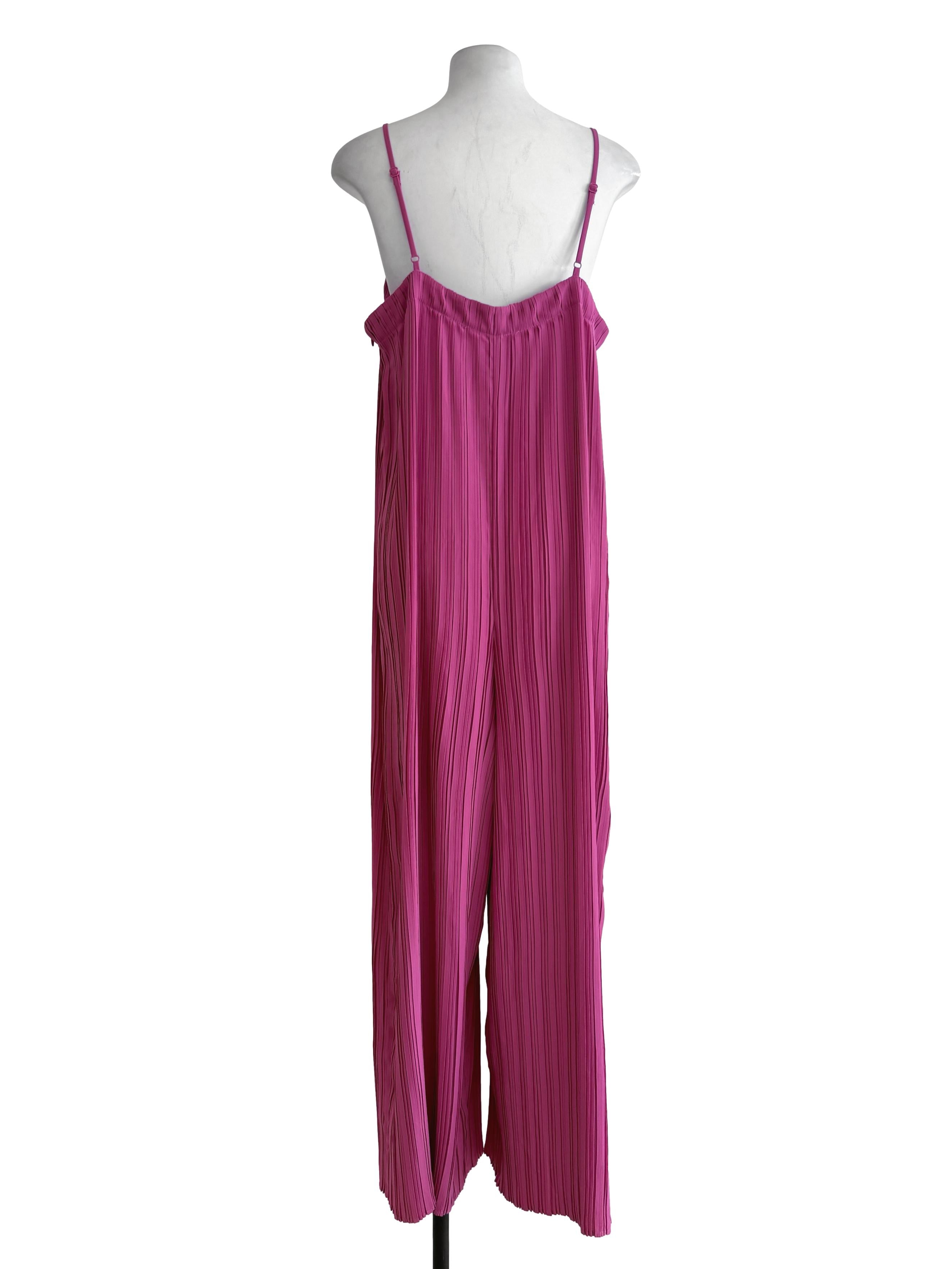 Pink Strap Pleated Jumpsuits LB