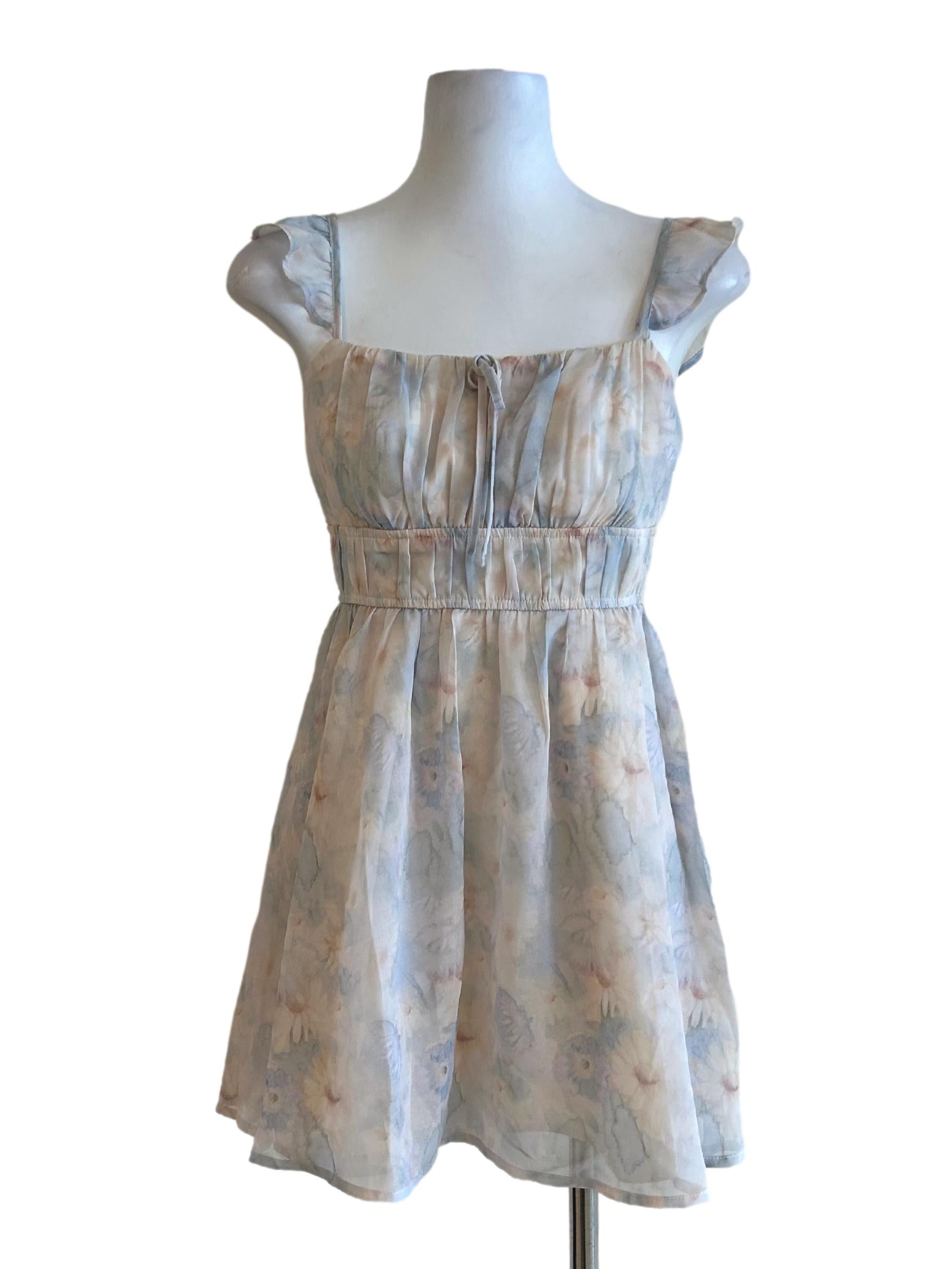 Cream And Cloudy Blue Top