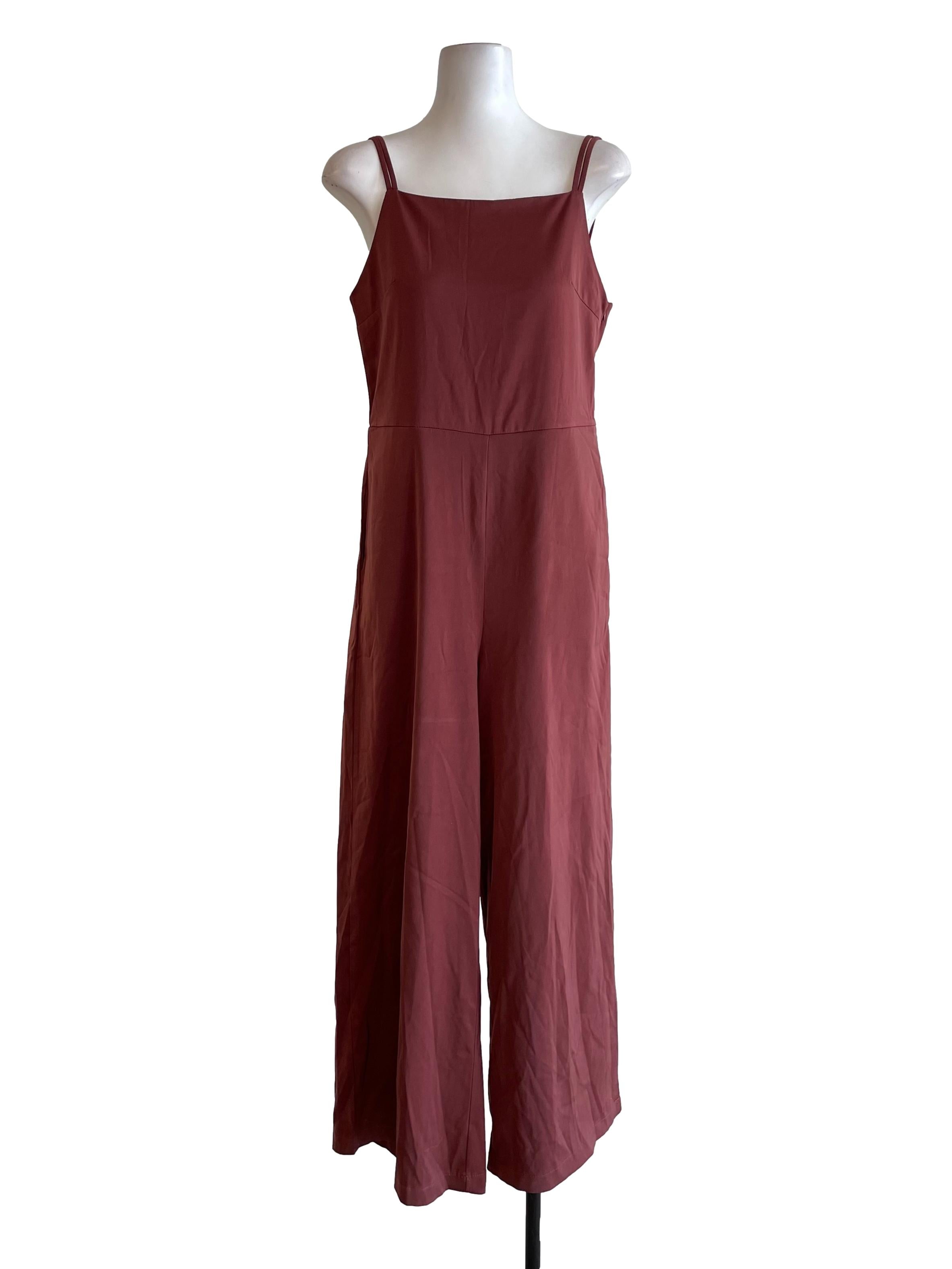 Rosewood Satin Cami Jumpsuit