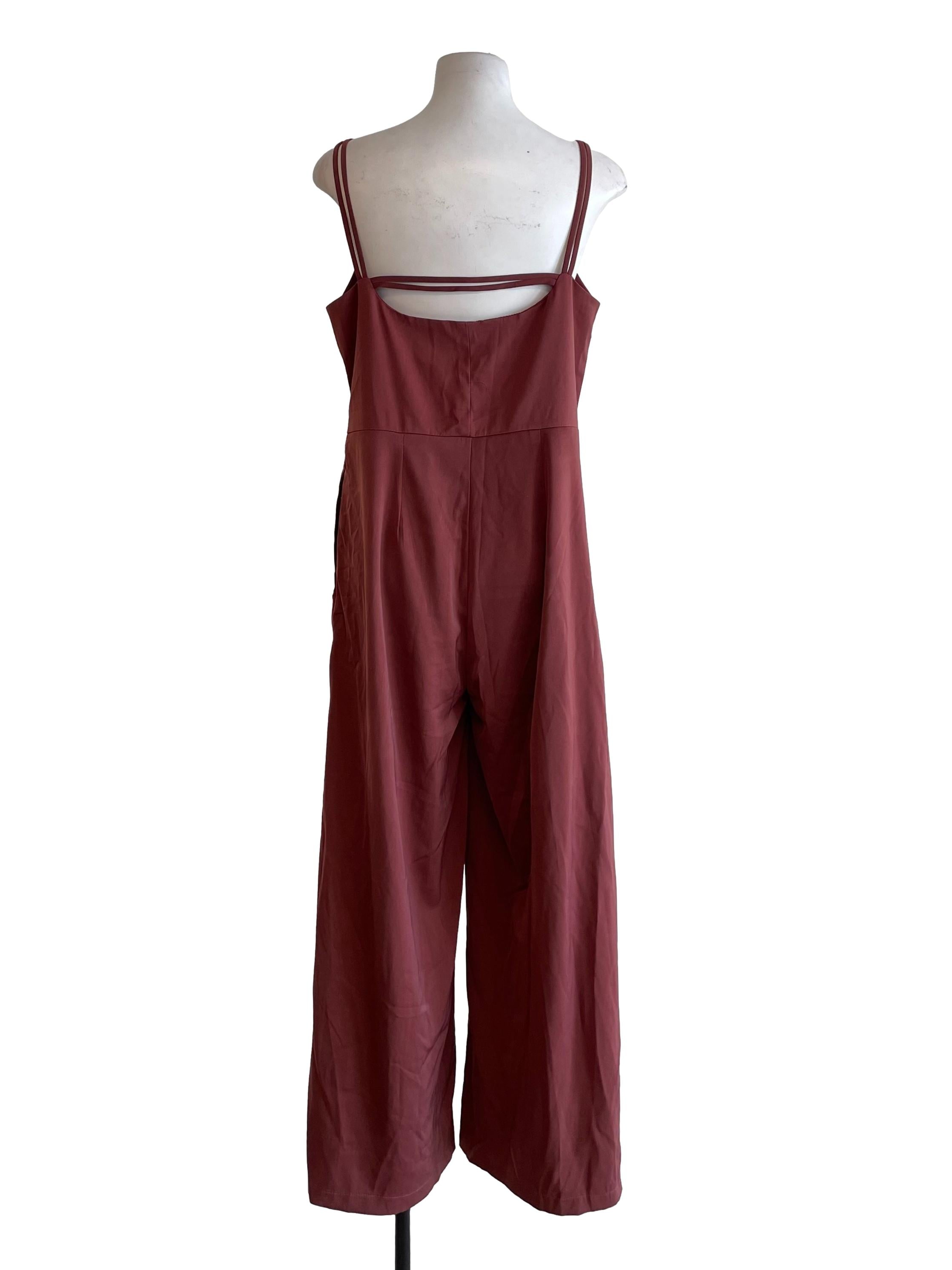 Rosewood Satin Cami Jumpsuit